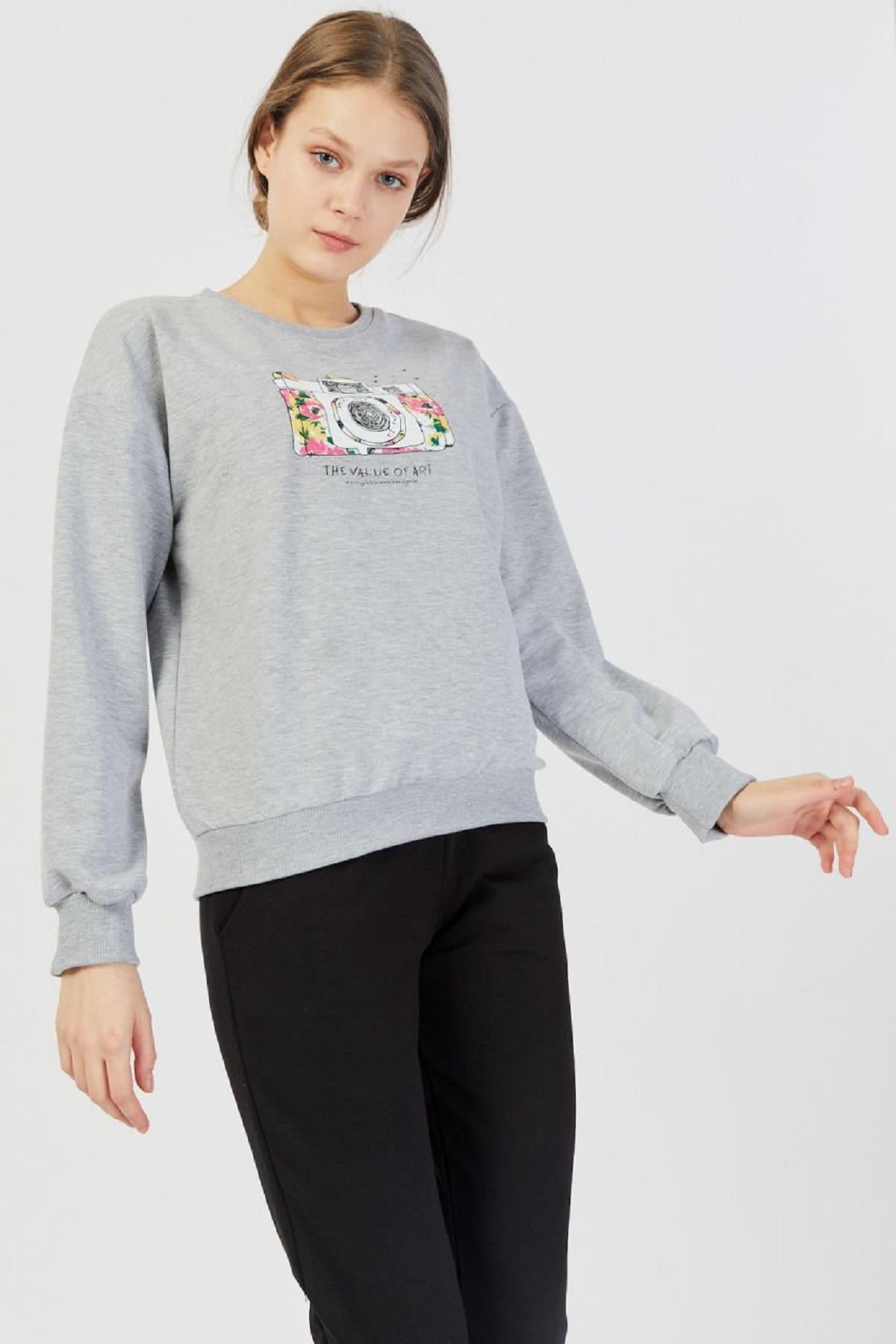 Fotoğraf Makinası Baskılı Sweat 8718