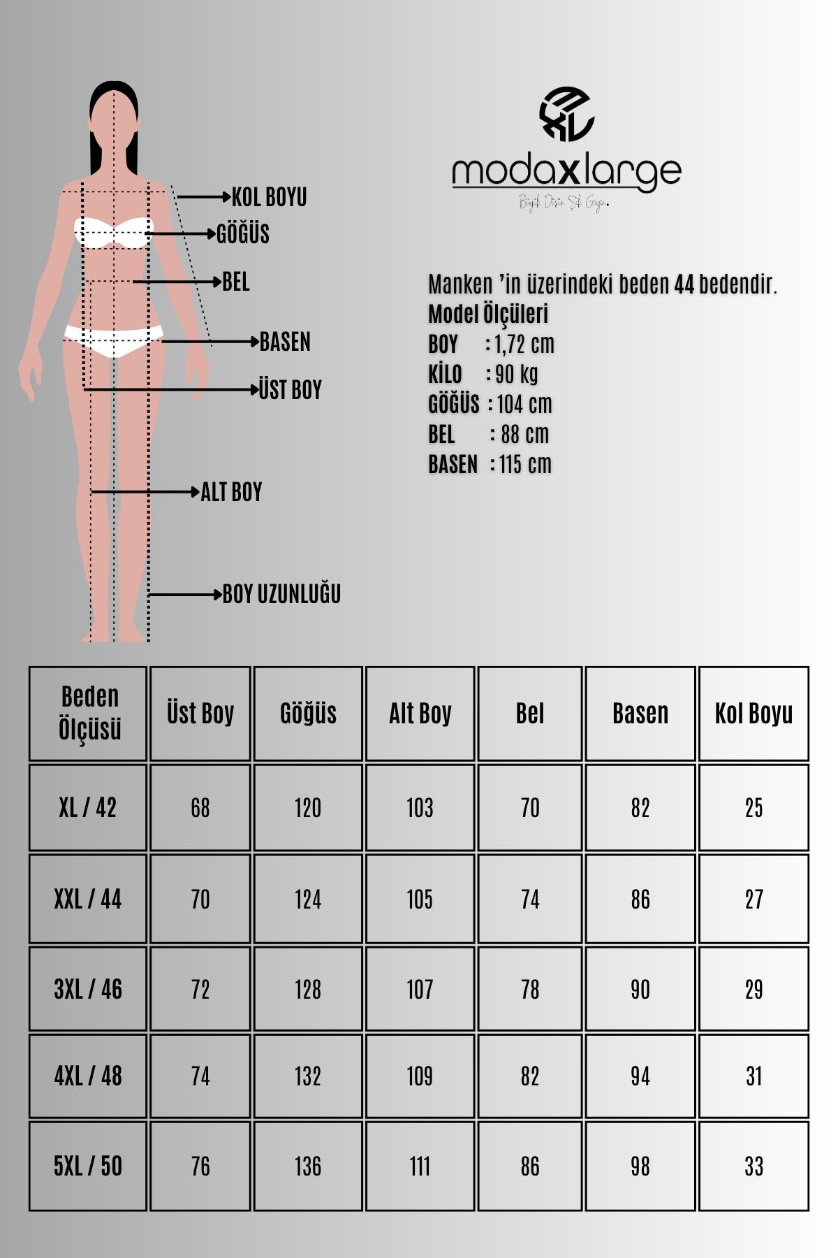 Kadın Büyük Beden Kısa Kollu Nakış Detaylı Garnili Eşofman Takımı 8192-25