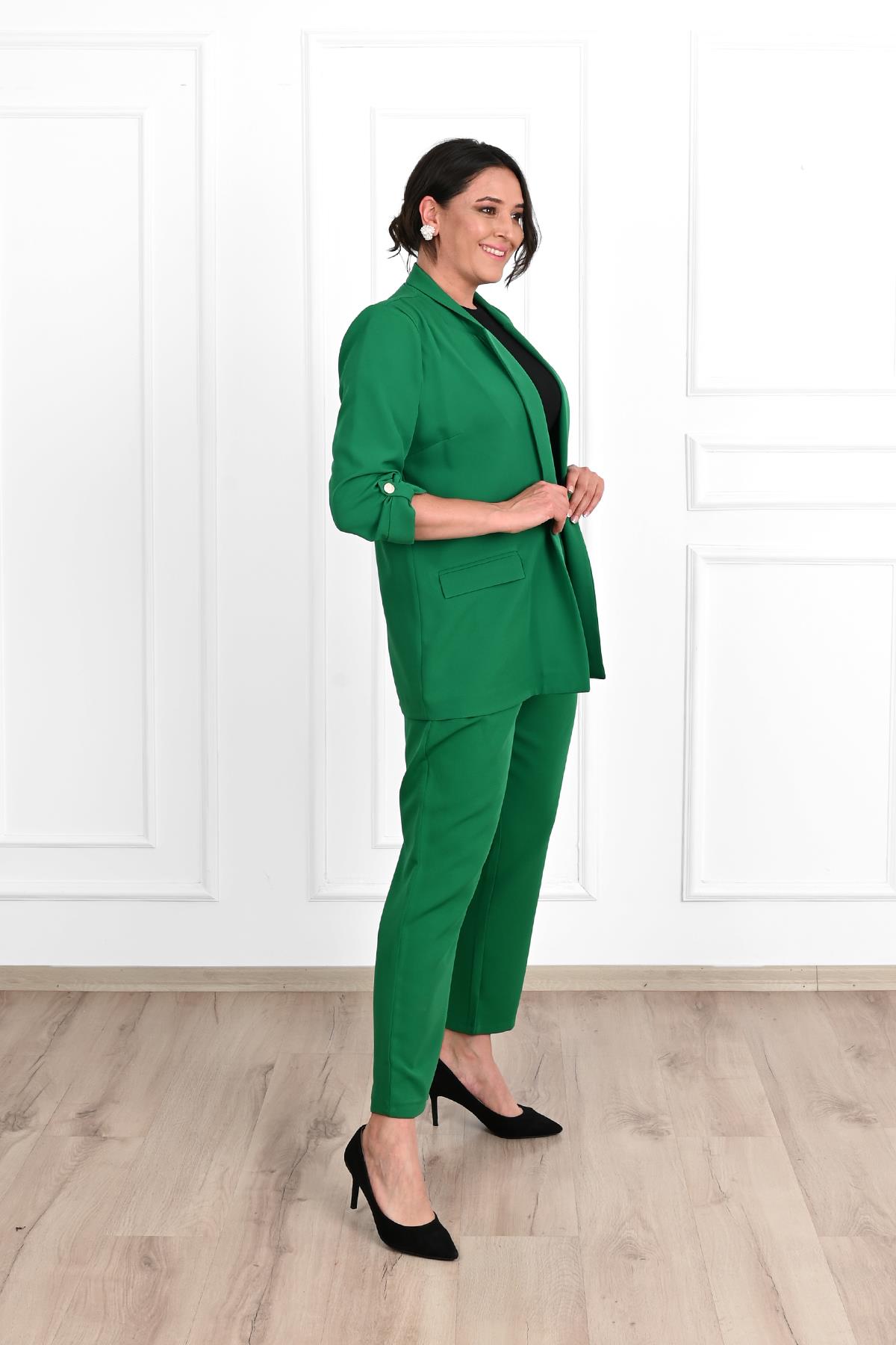 Kadın Büyük Beden Oversize Ceket Takım 0113-23
