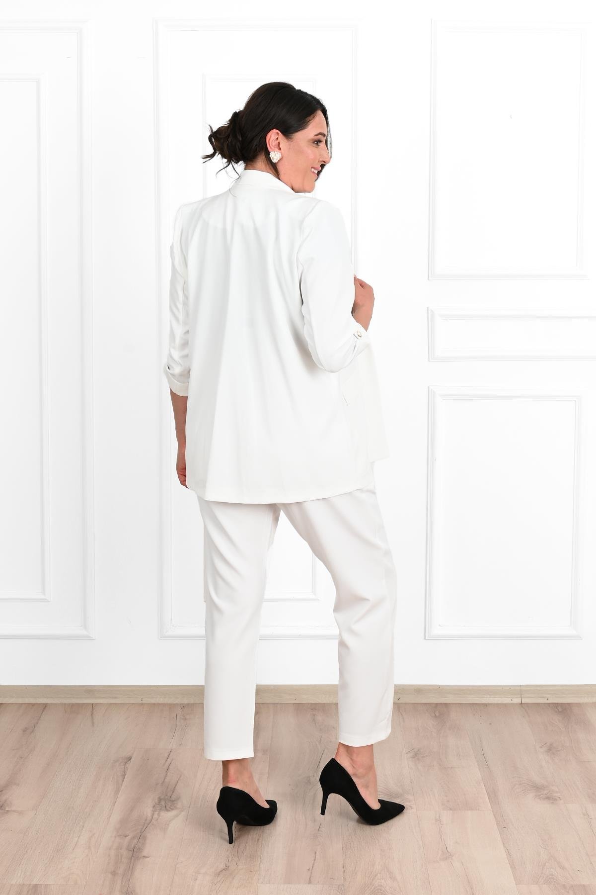 Kadın Büyük Beden Oversize Ceket Takım 0113-23