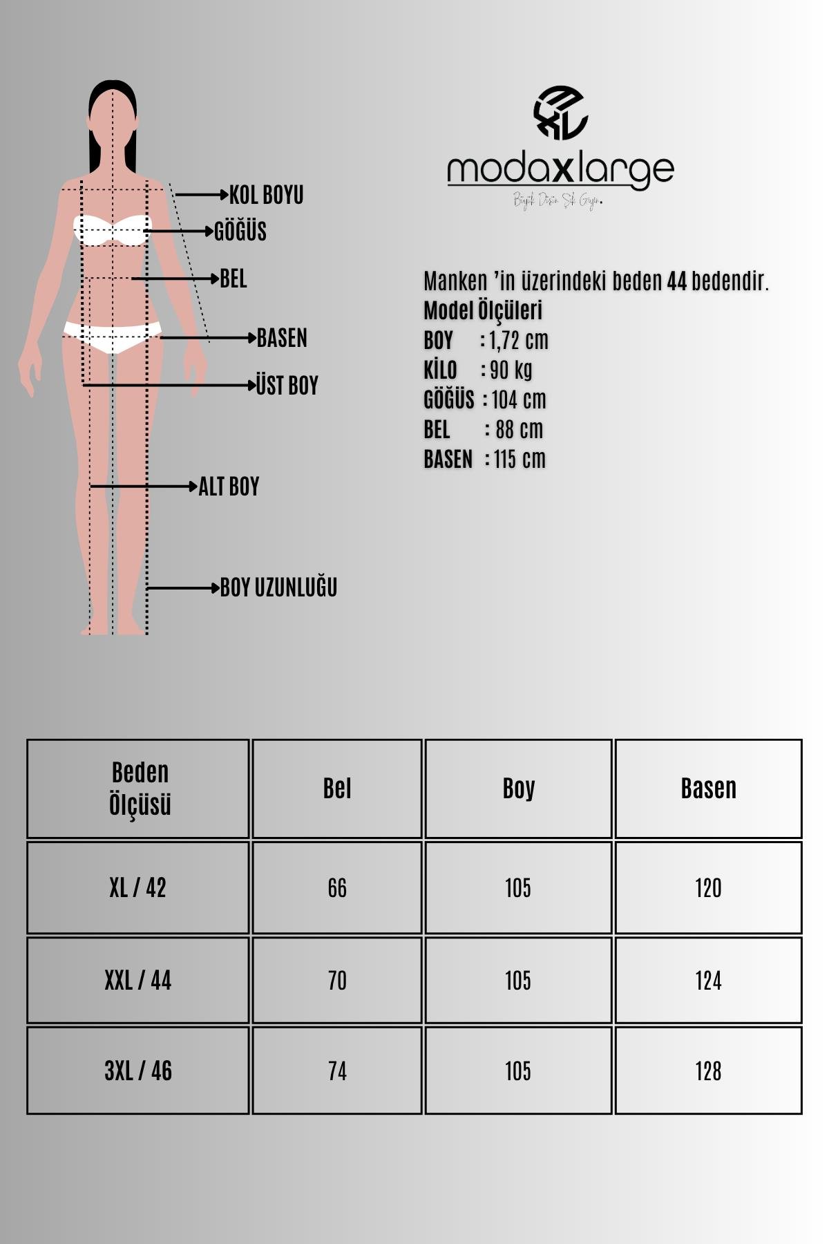 Kadın Büyük Beden Yan Şerit Detaylı Bol Paça Eşofman Altı 6339-25