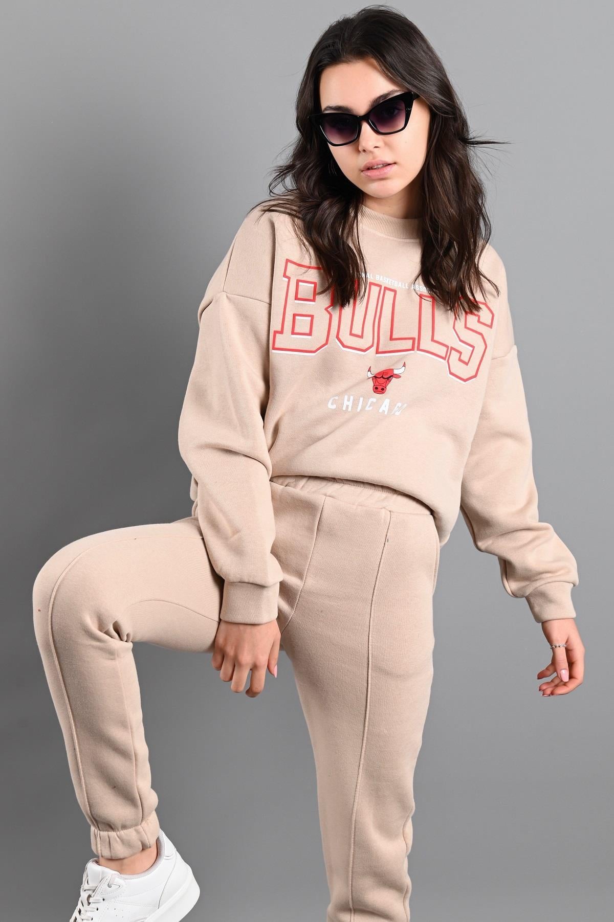 Kadın Chicago Bulls Şardonlu Eşofman Takımı 3116
