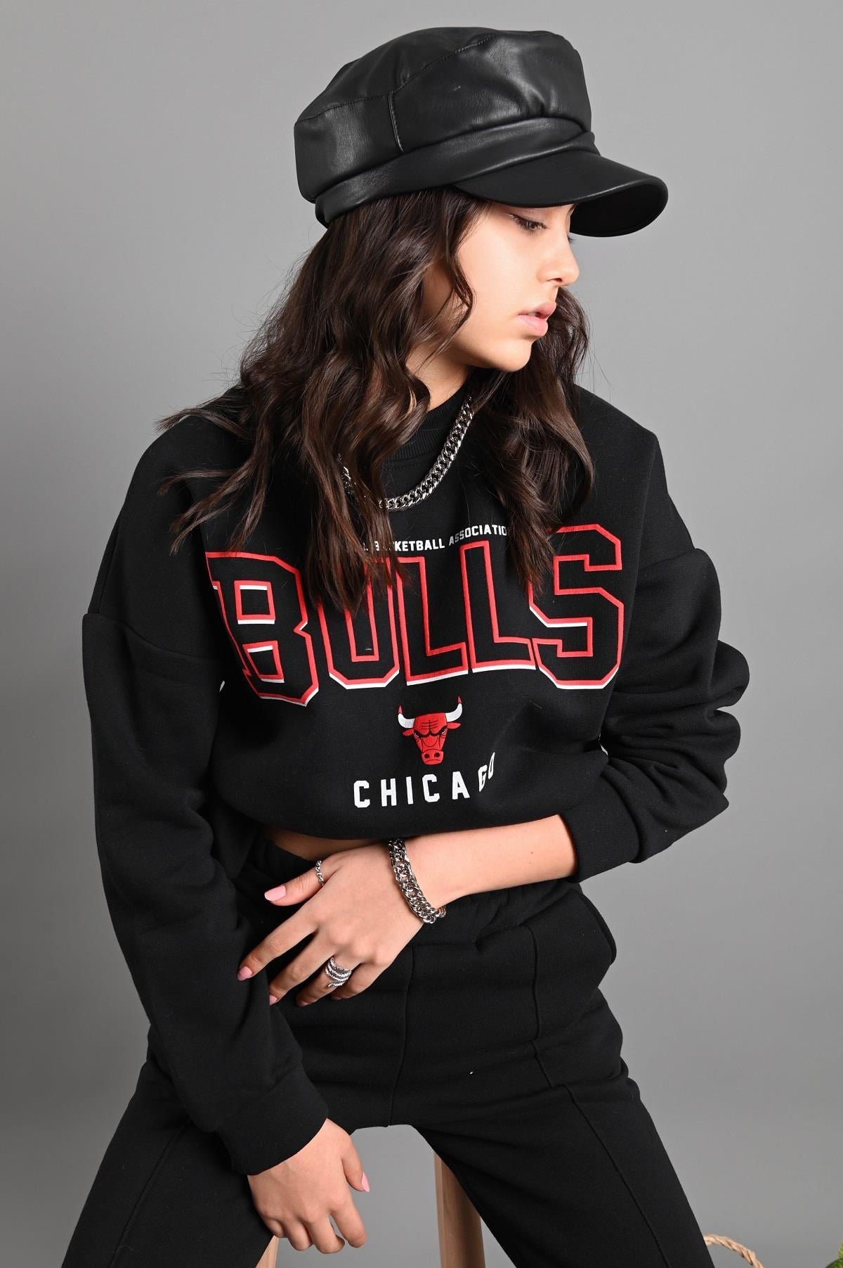 Kadın Chicago Bulls Şardonlu Eşofman Takımı 3116