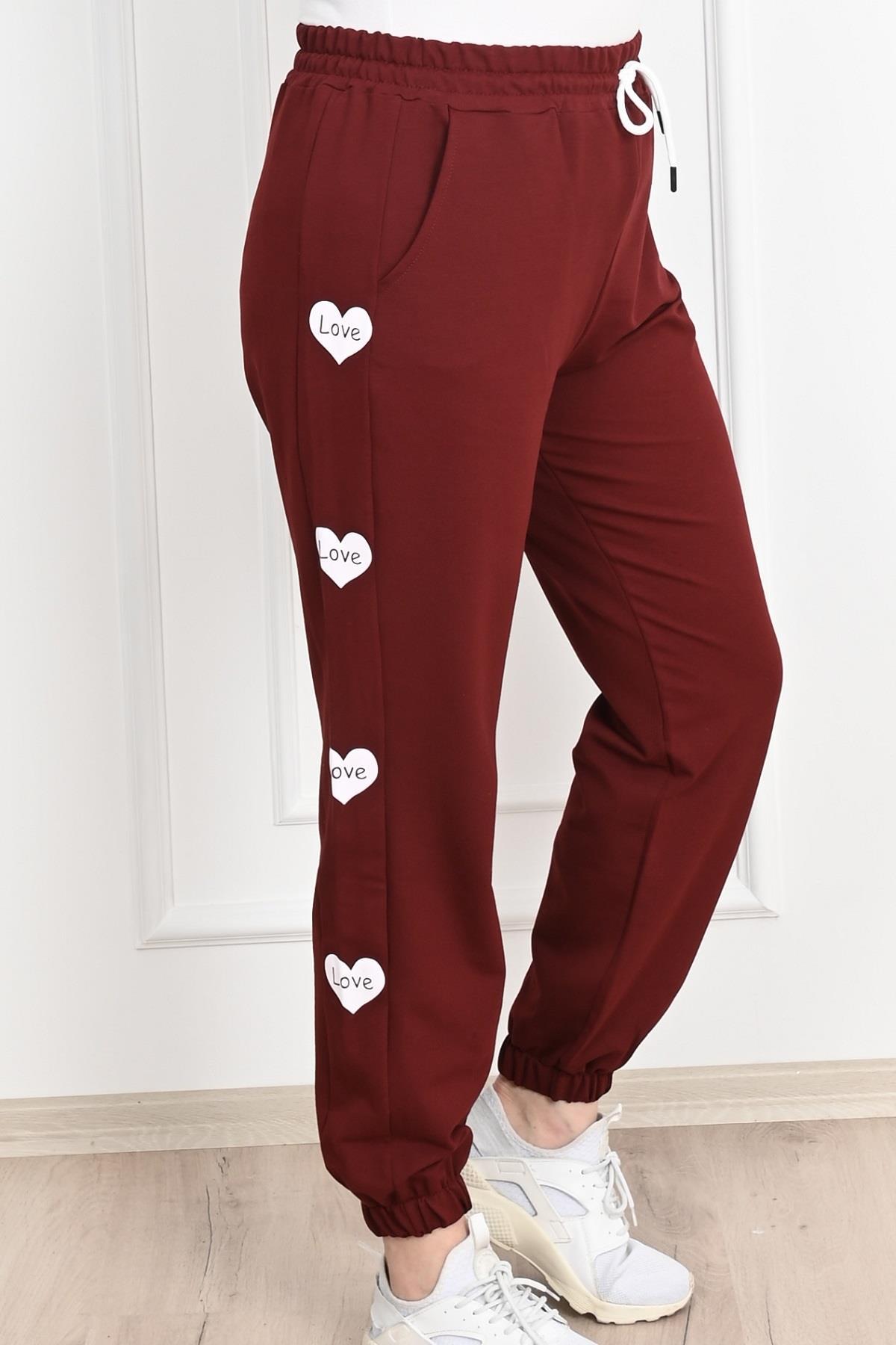Kadın Dijital Baskılı Büyük Beden Jogger Pantolon 6059-22