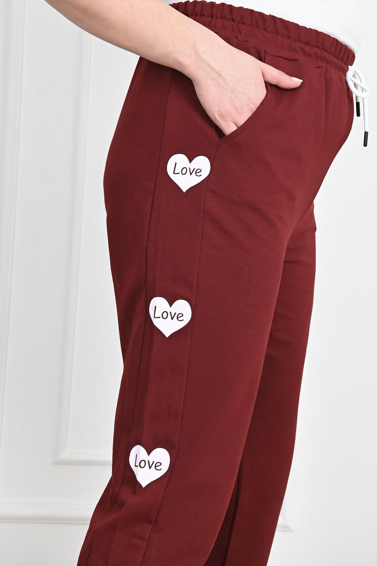 Kadın Dijital Baskılı Büyük Beden Jogger Pantolon 6059-22