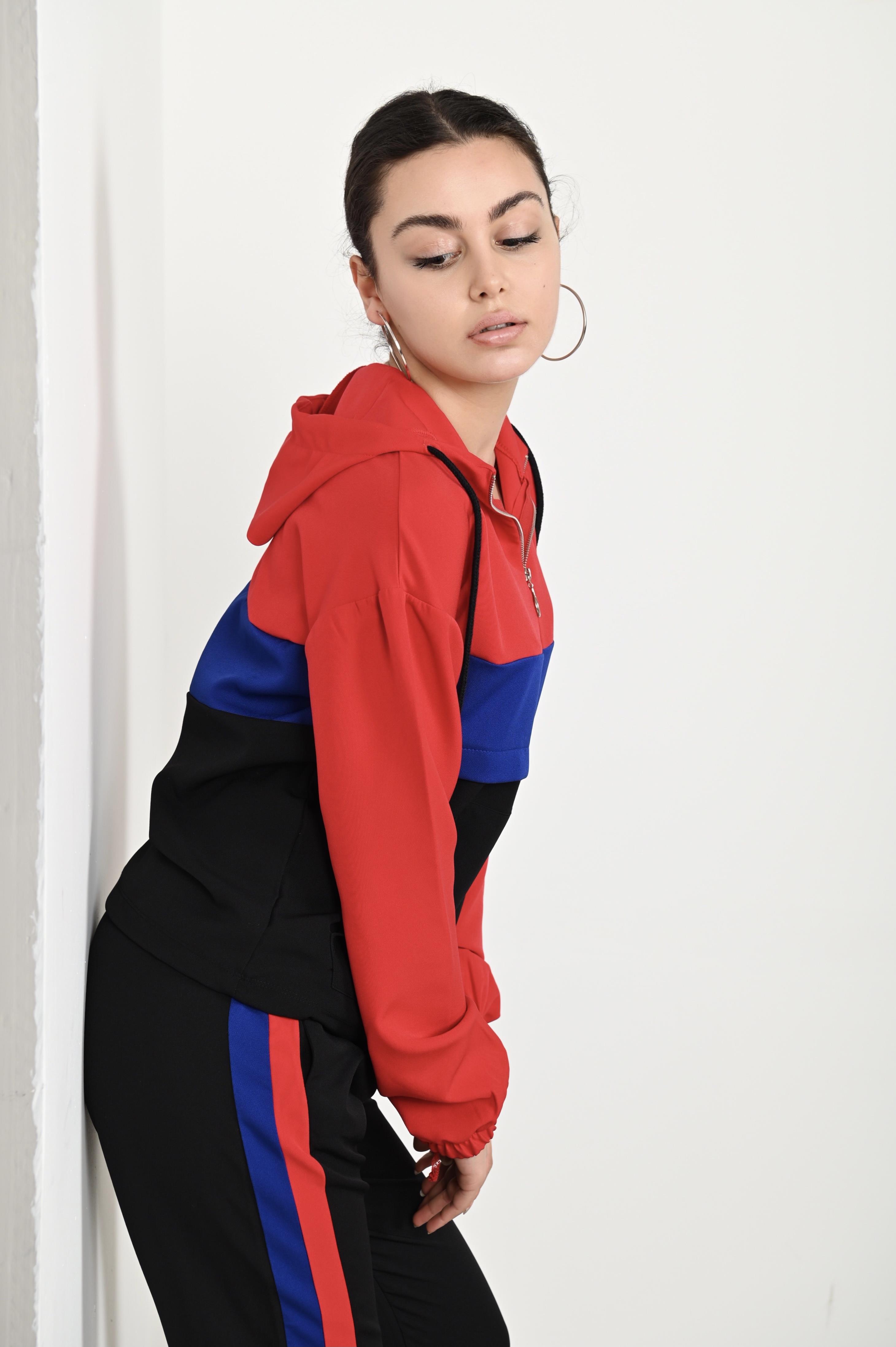 Kadın Garniliı Manşetli Zara Model İkili Eşofman Takımı 8265
