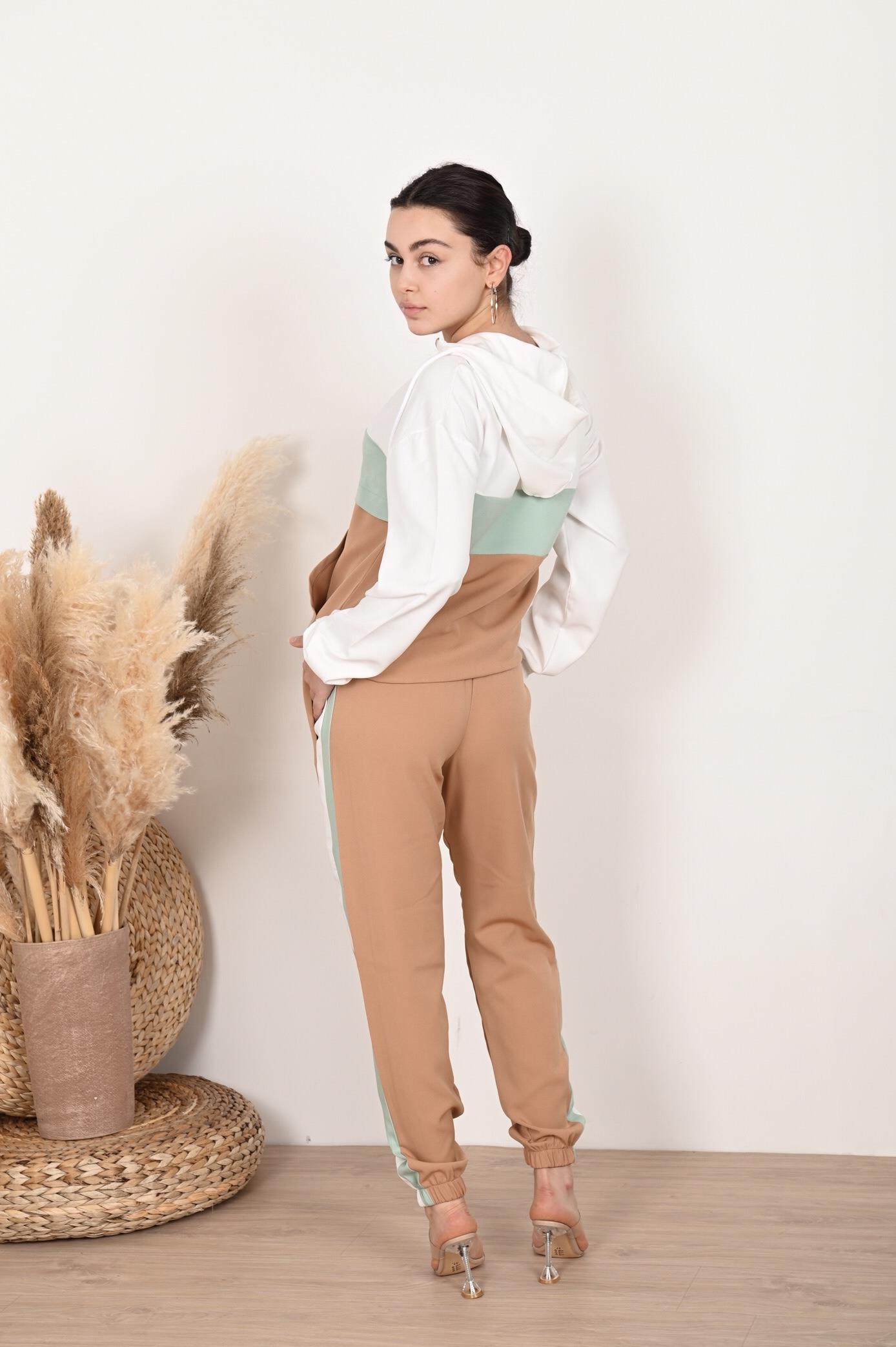 Kadın Garniliı Manşetli Zara Model İkili Eşofman Takımı 8265