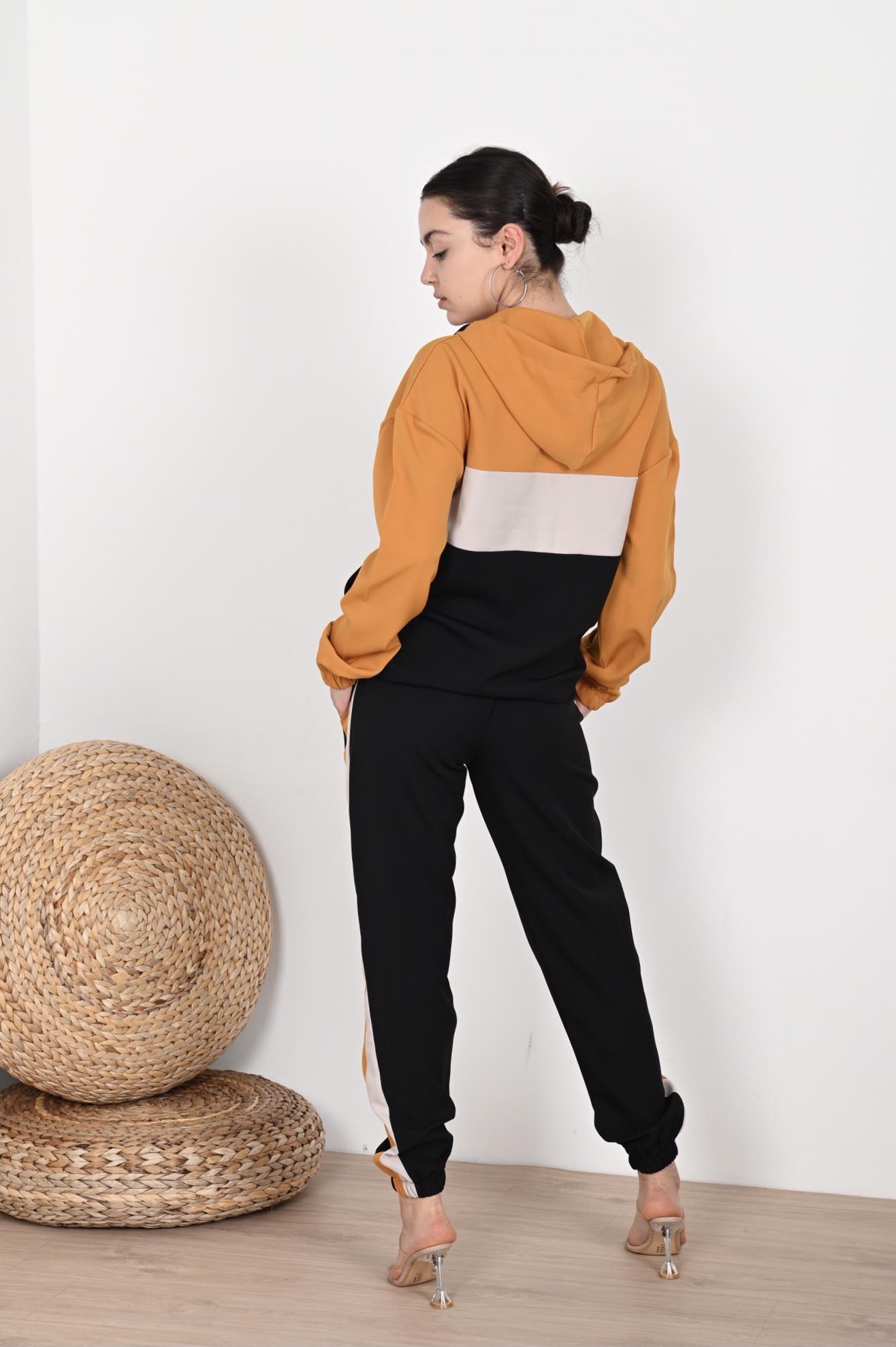 Kadın Garniliı Manşetli Zara Model İkili Eşofman Takımı 8265
