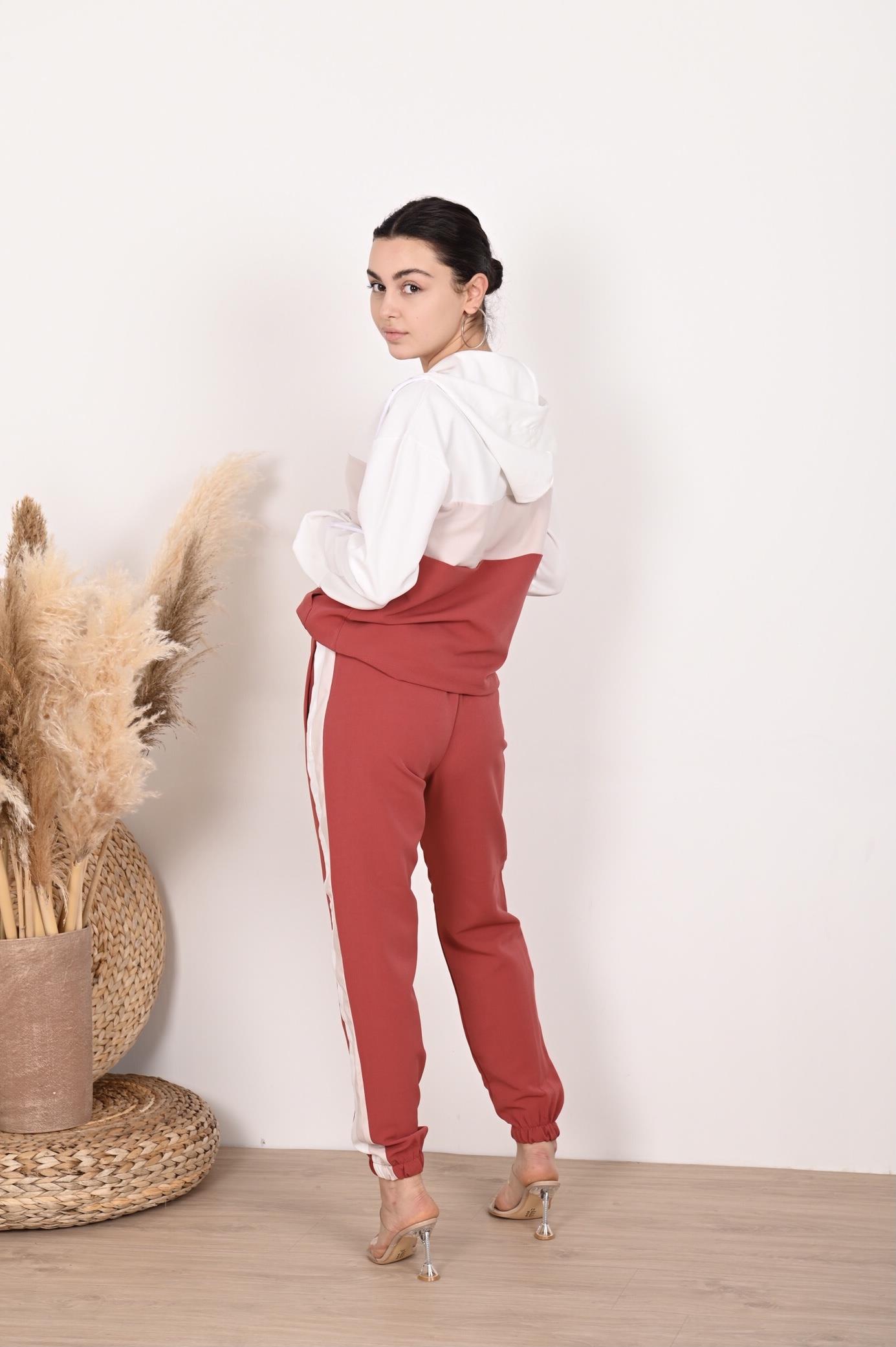 Kadın Garniliı Manşetli Zara Model İkili Eşofman Takımı 8265