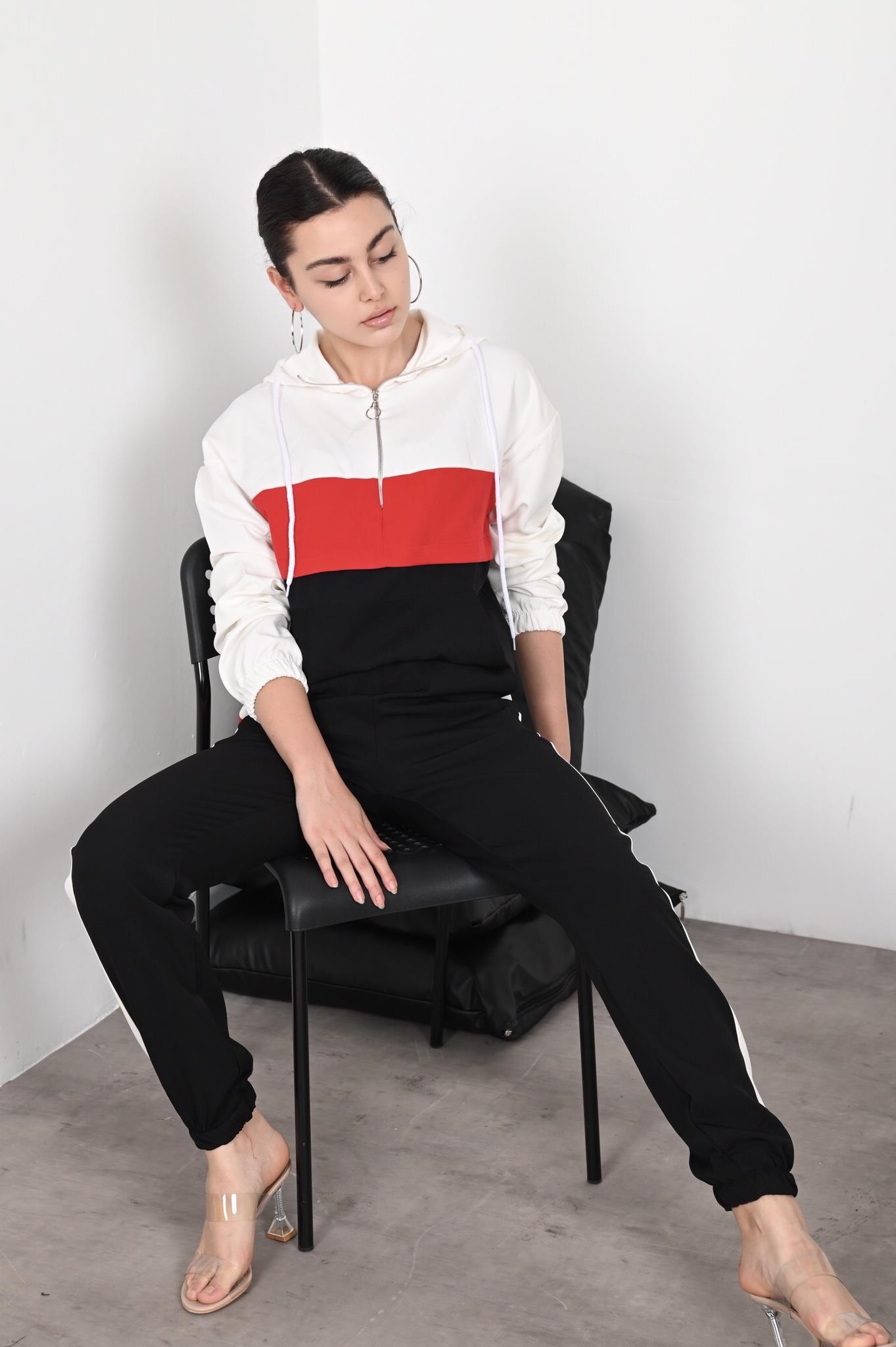 Kadın Garniliı Manşetli Zara Model İkili Eşofman Takımı 8265