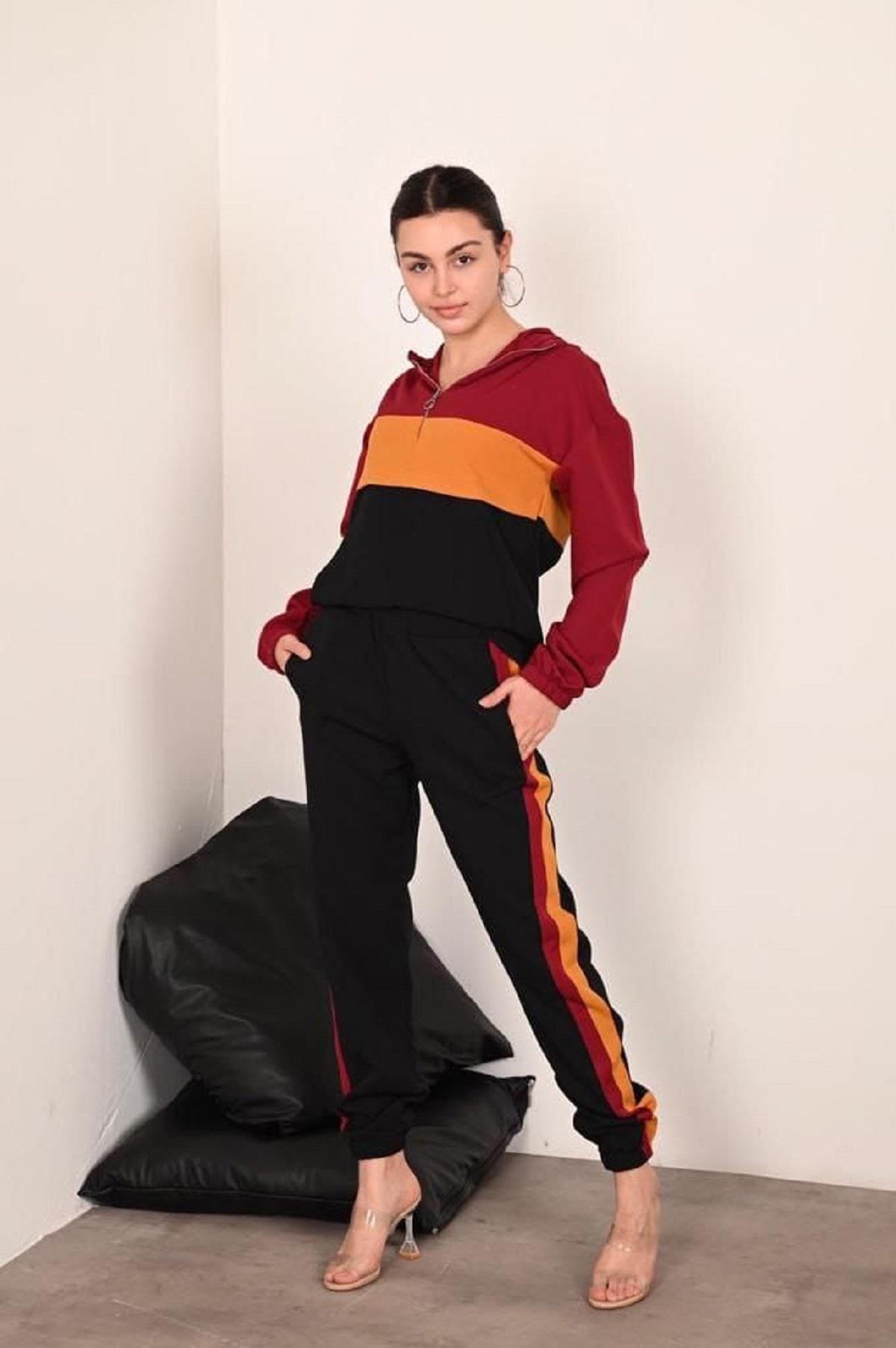 Kadın Garniliı Manşetli Zara Model İkili Eşofman Takımı 8265