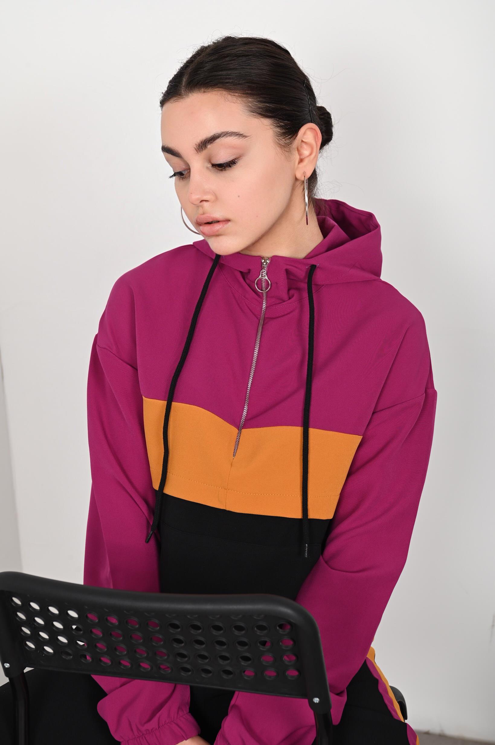 Kadın Garniliı Manşetli Zara Model İkili Eşofman Takımı 8265