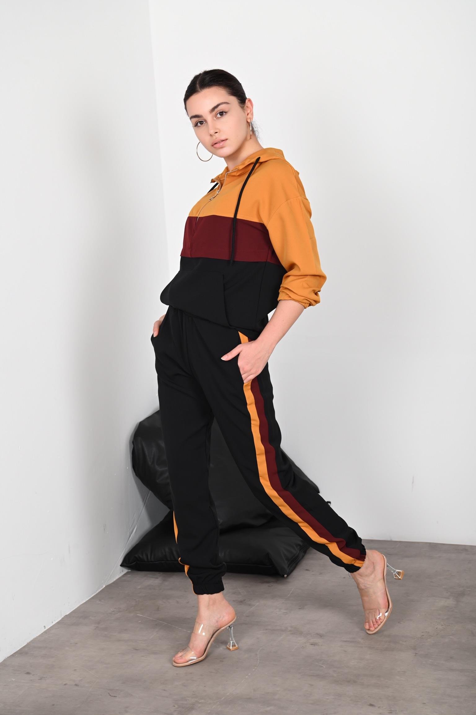 Kadın Garniliı Manşetli Zara Model İkili Eşofman Takımı 8265