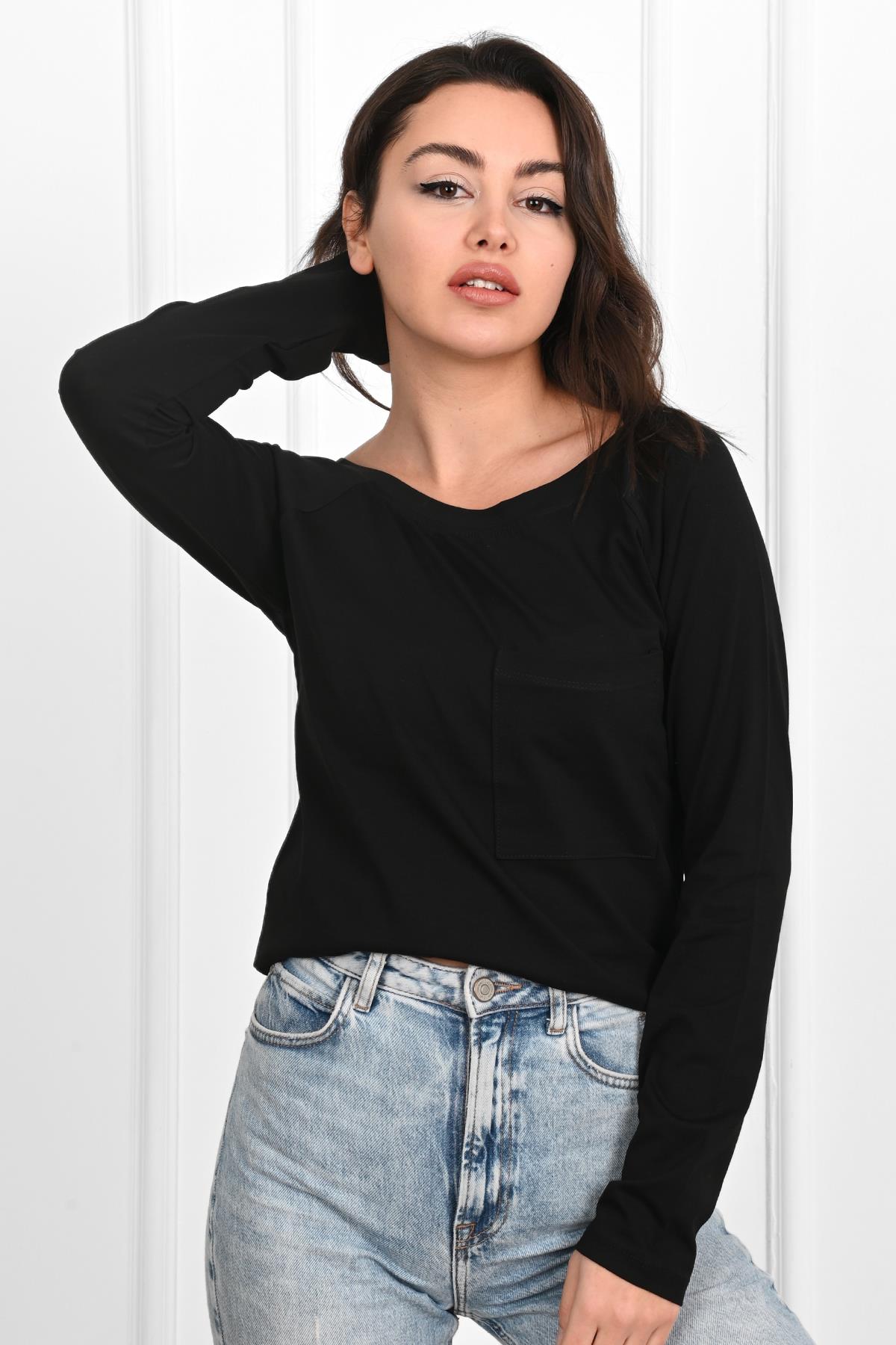 Kadın Geniş Yakalı Sweatshirt 9131-23