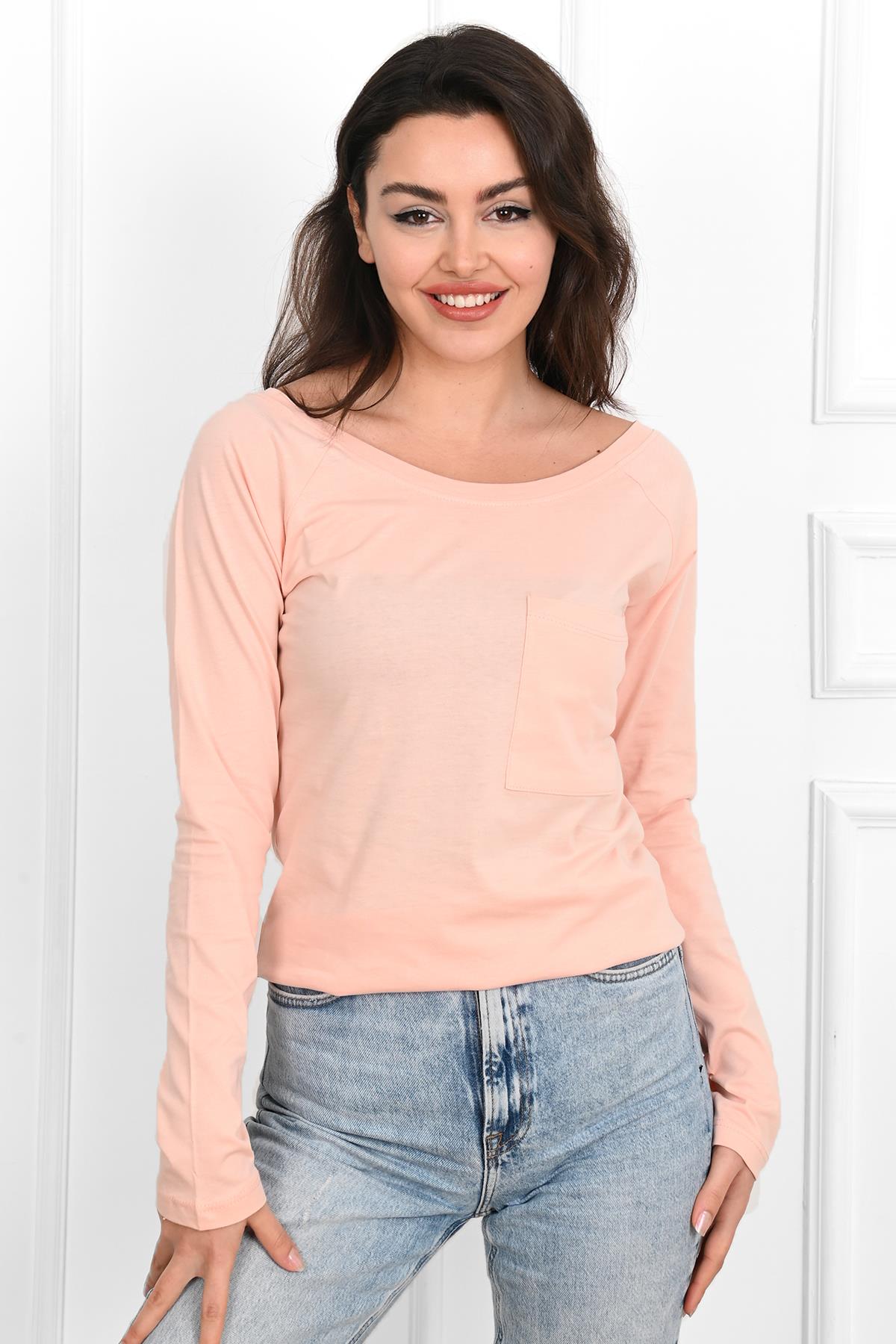 Kadın Geniş Yakalı Sweatshirt 9131-23