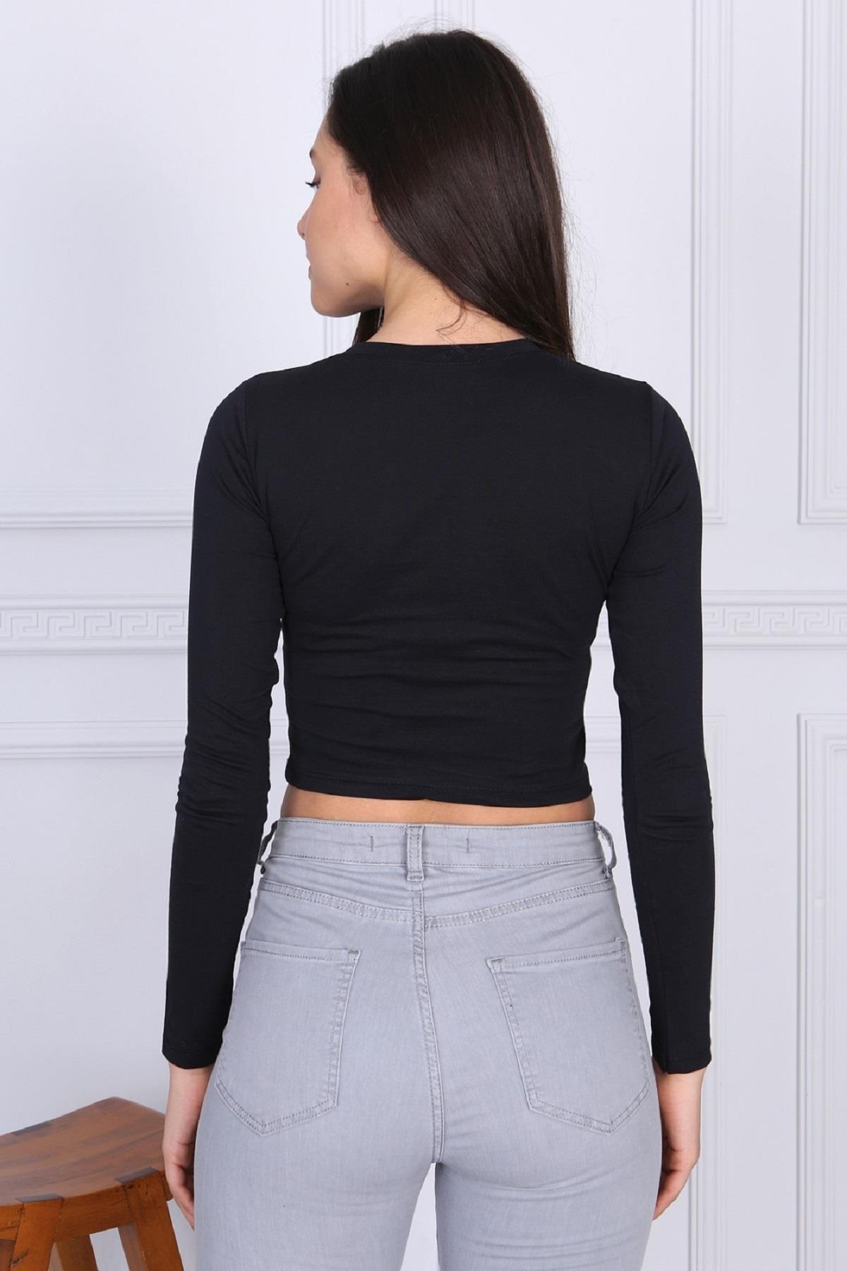 Kadın Göbeği Açık Bady Crop (9007)