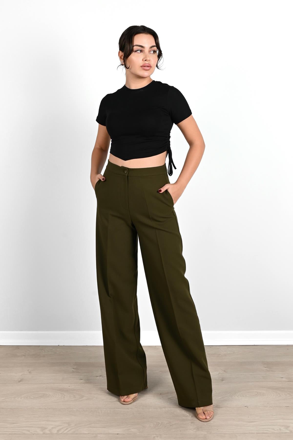 Kadın İspanyol Paça Pantolon 6233-24