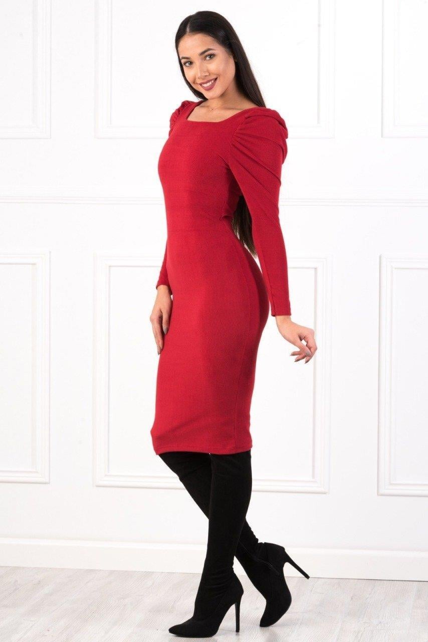 Kadın Kolları Kaşkorse Elbise 8511
