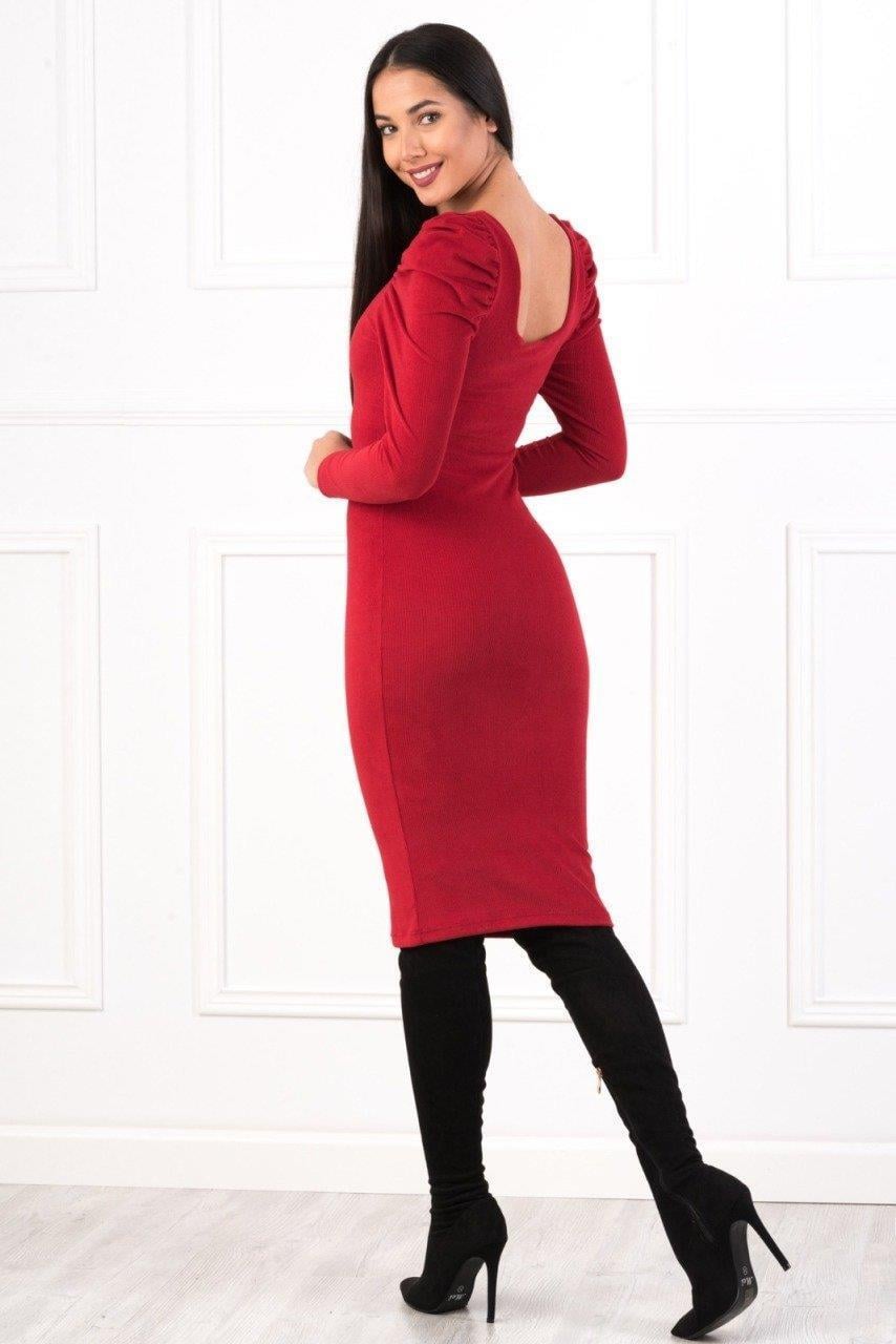 Kadın Kolları Kaşkorse Elbise 8511
