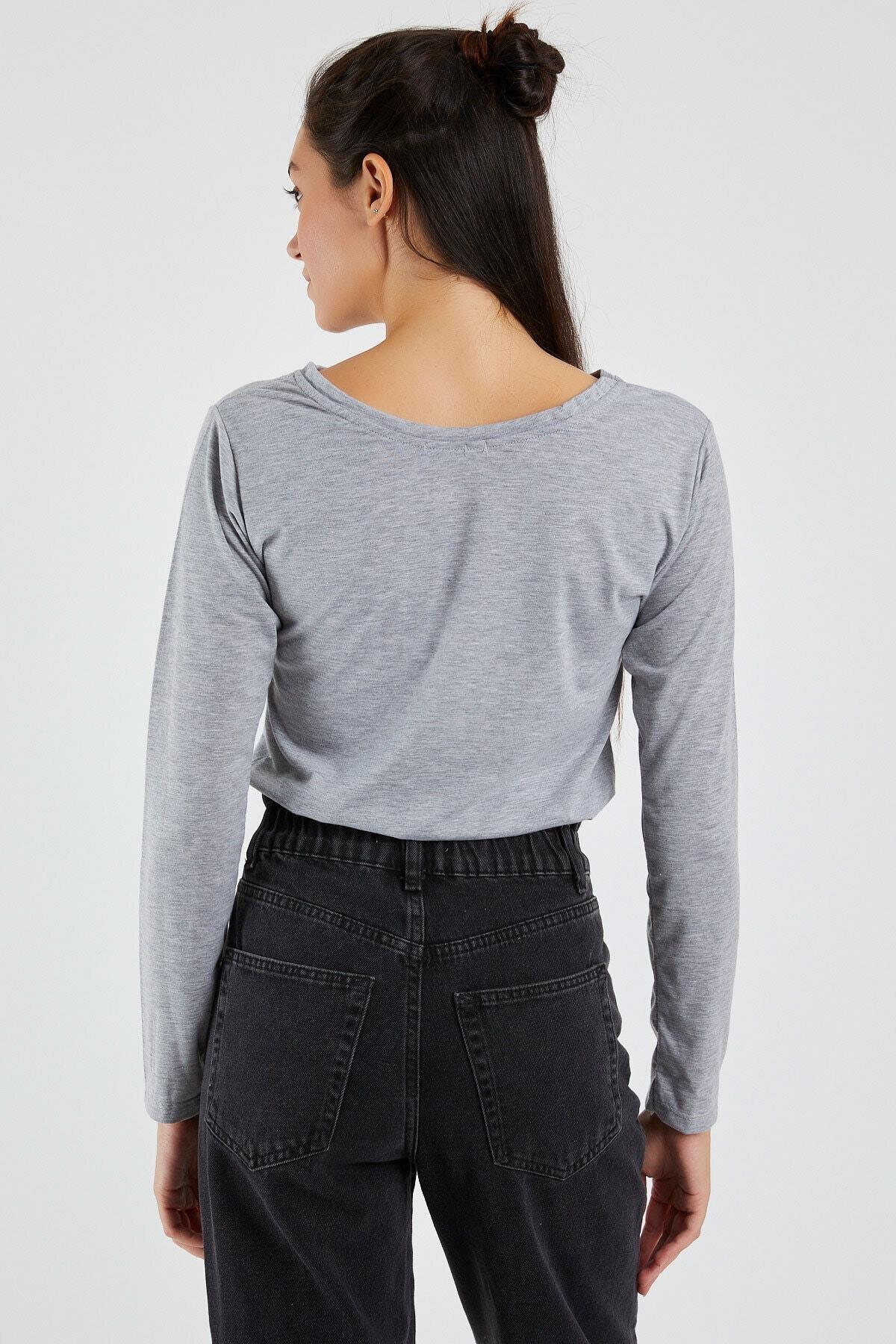 Kadın  N°5 Baskılı Uzun Kollu Sweat 9134