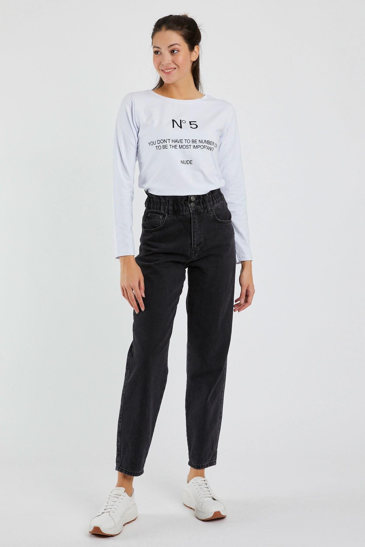 Kadın  N°5 Baskılı Uzun Kollu Sweat 9134