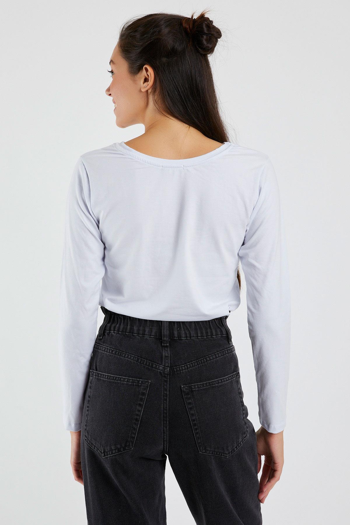 Kadın  N°5 Baskılı Uzun Kollu Sweat 9134