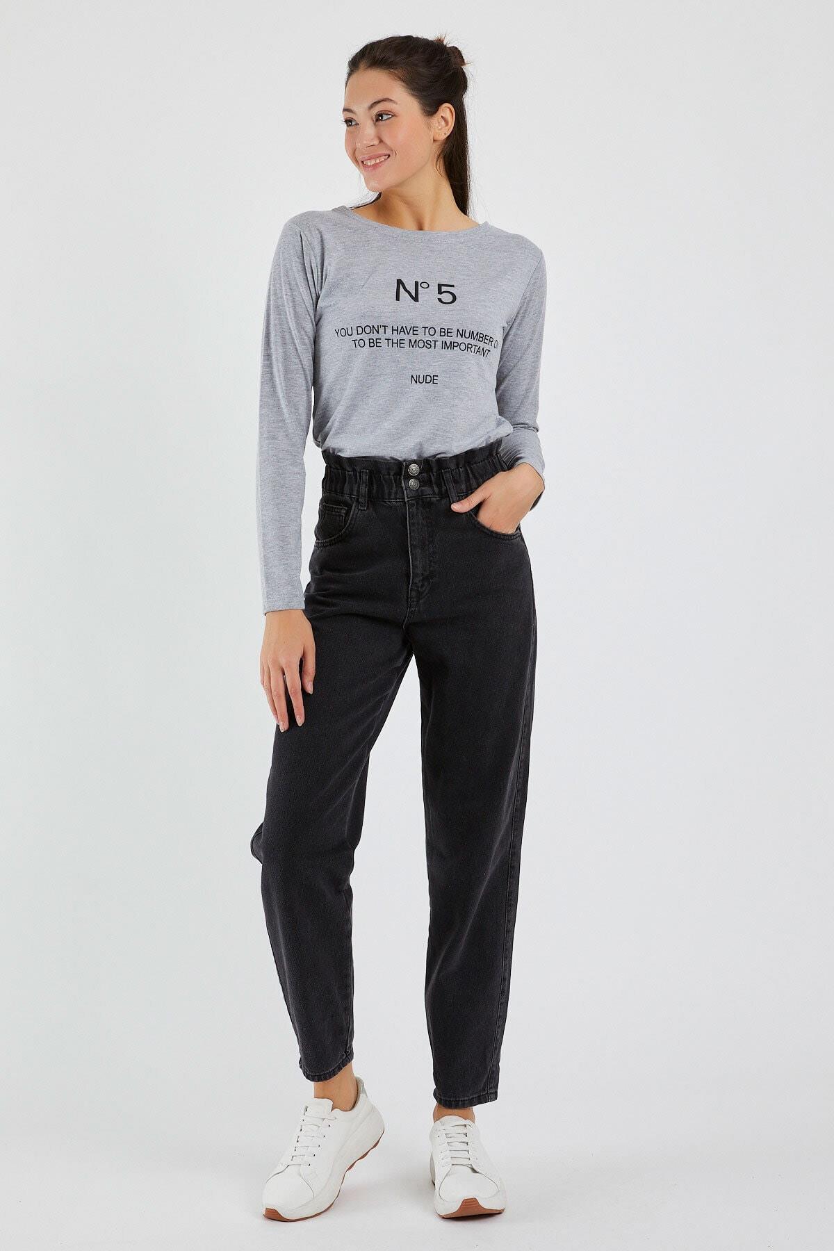 Kadın  N°5 Baskılı Uzun Kollu Sweat 9134