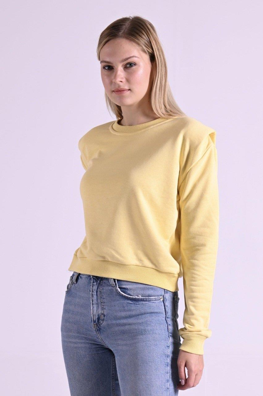 Kadın Omuz Vatka Detaylı Bluz 9247