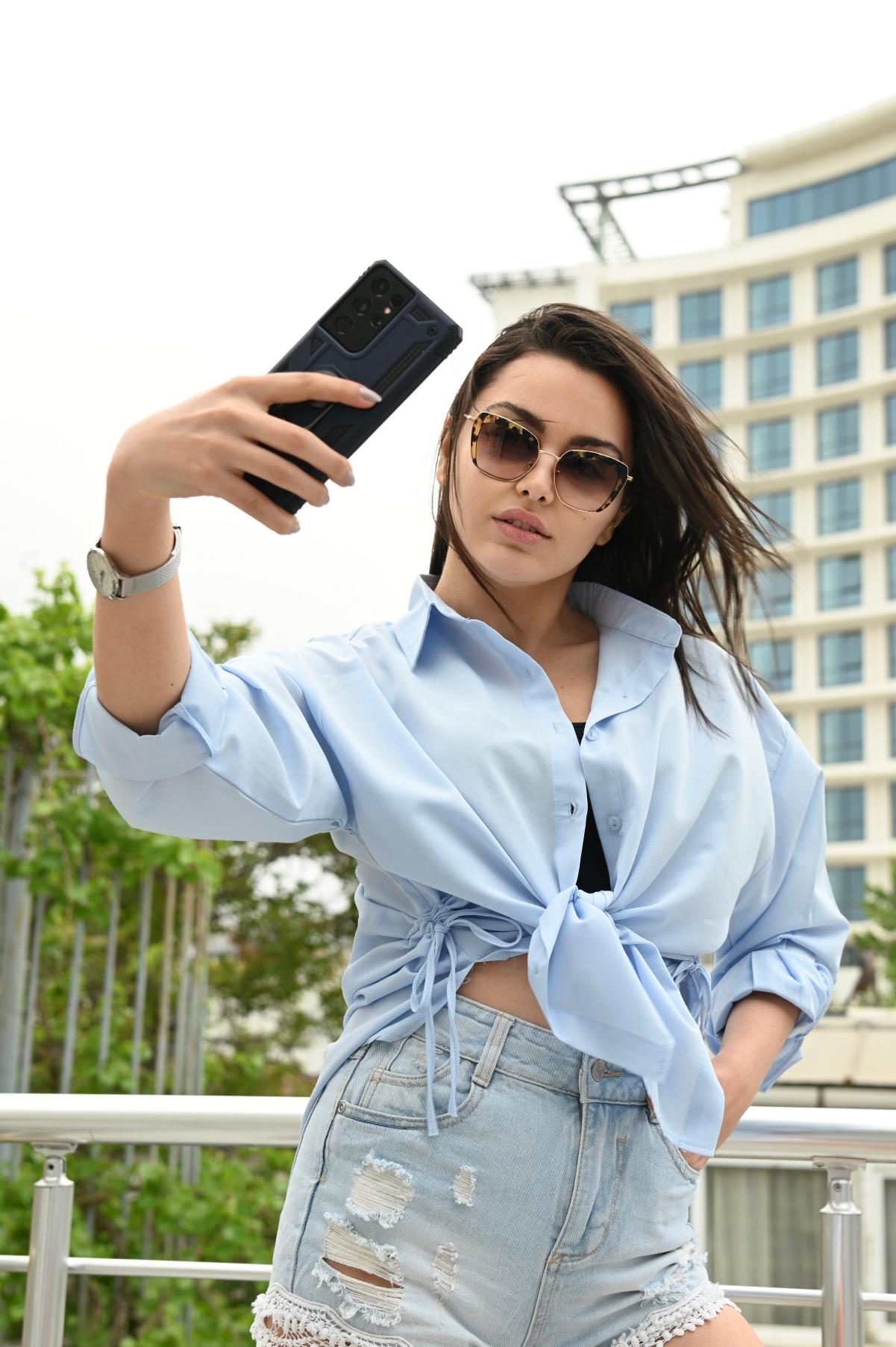 Kadın Yan Büzgülü Gömlek 1212-22