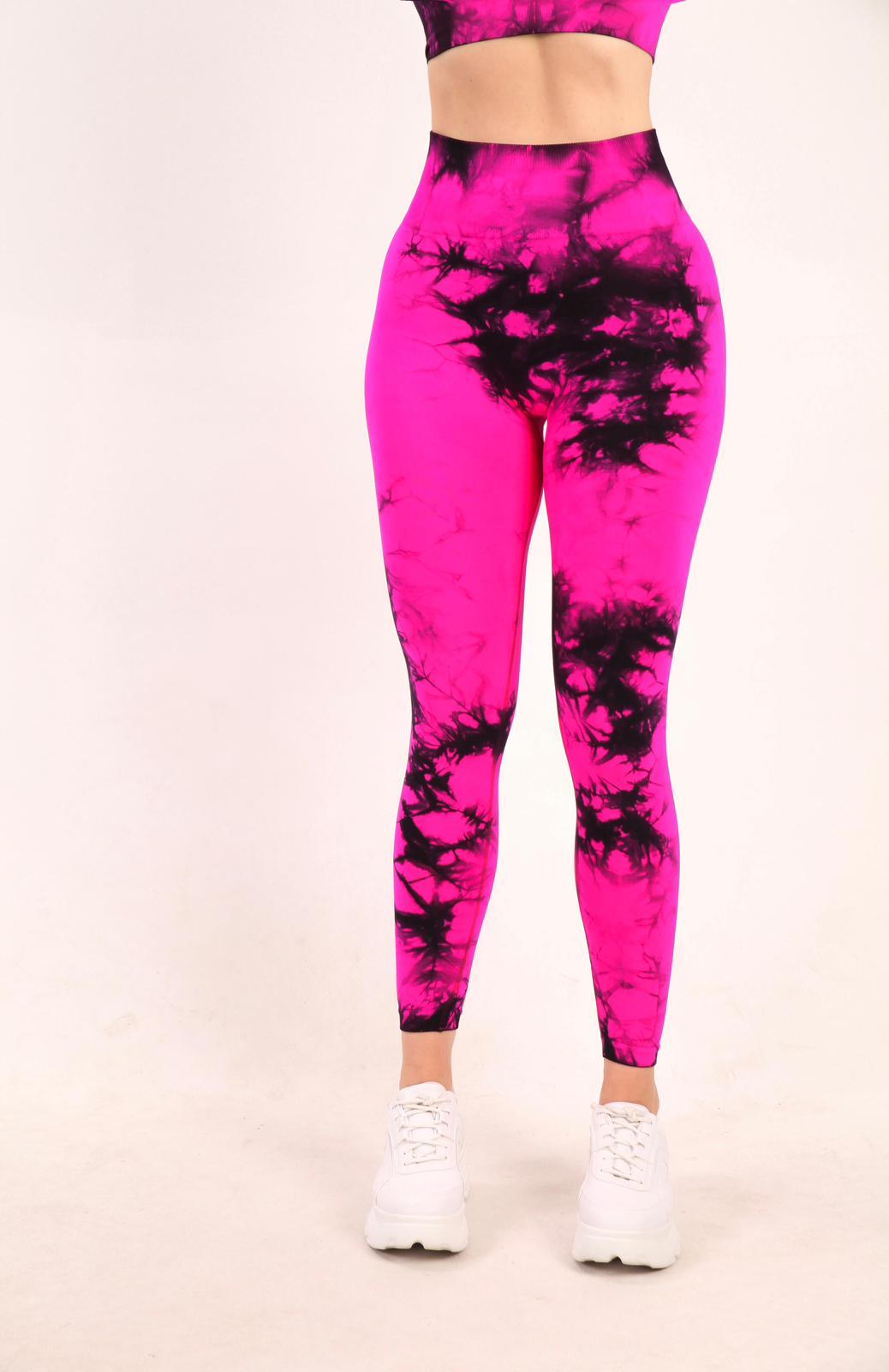 Kadın Yüksek Bel Batik Desenli Toparlayıcı Fitness 16160 0031-25
