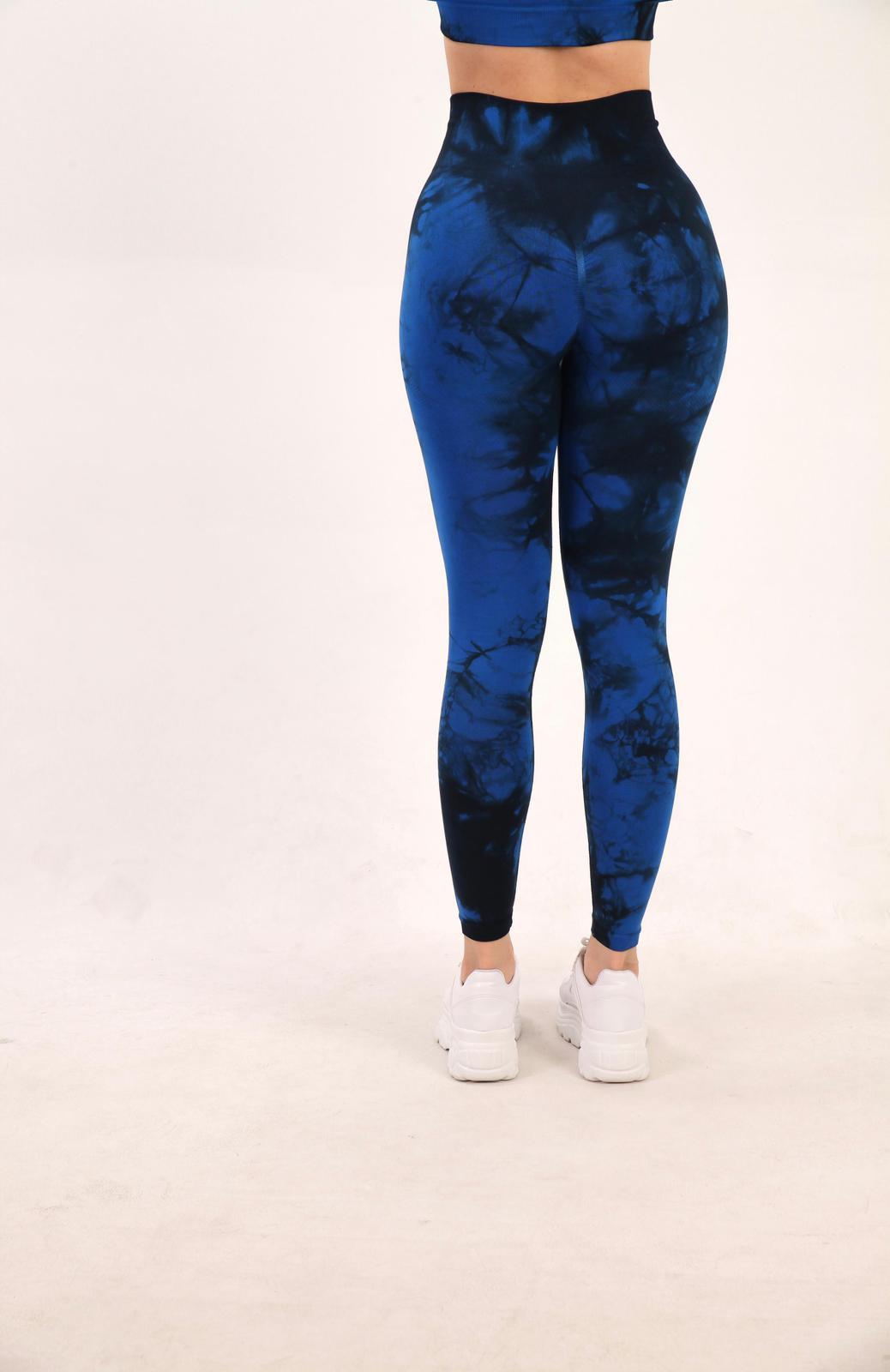 Kadın Yüksek Bel Batik Desenli Toparlayıcı Fitness 16160 0031-25