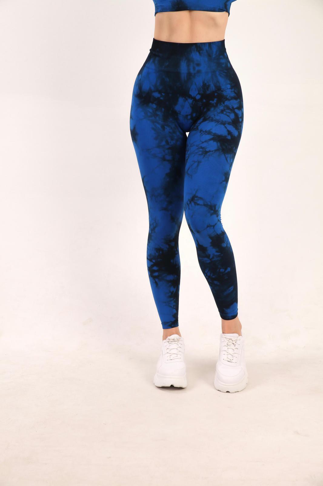 Kadın Yüksek Bel Batik Desenli Toparlayıcı Fitness 16160 0031-25