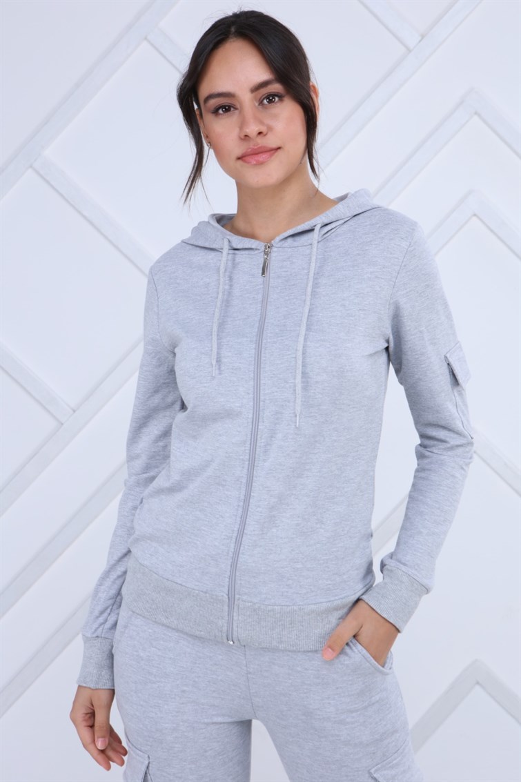 Kapşonlu Kargo Cepli Eşofman Takımı