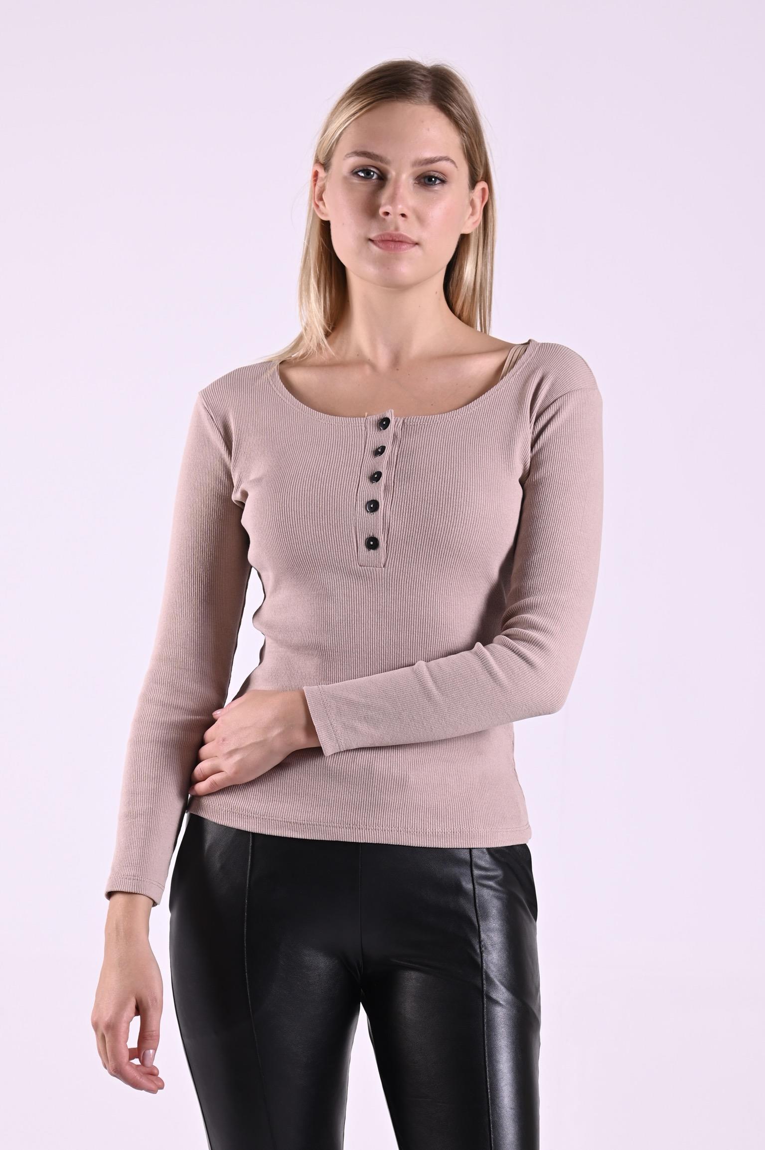 Kaş Korse Düğme Detaylı Bluz 8499