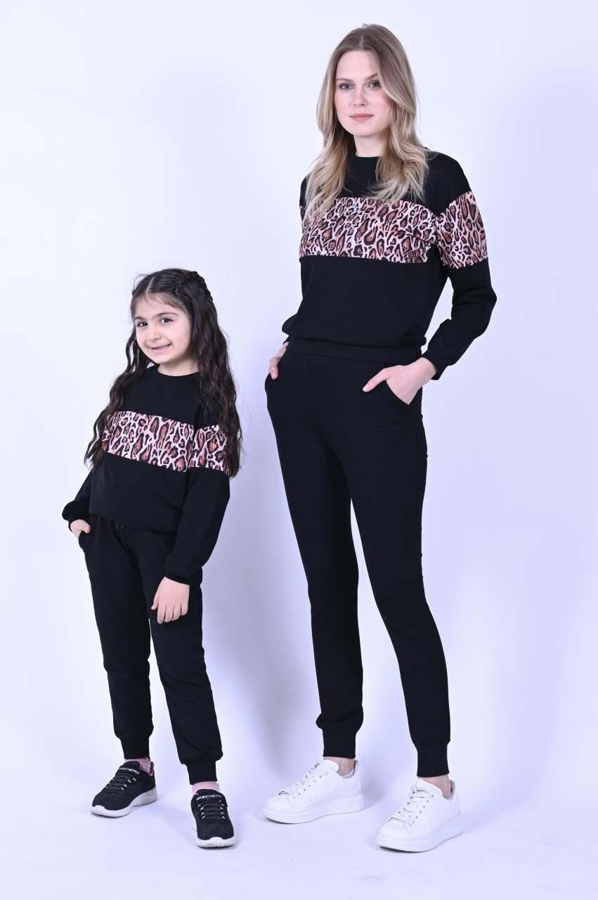 Leopar Detay Anne Eşofman Takımı 9568