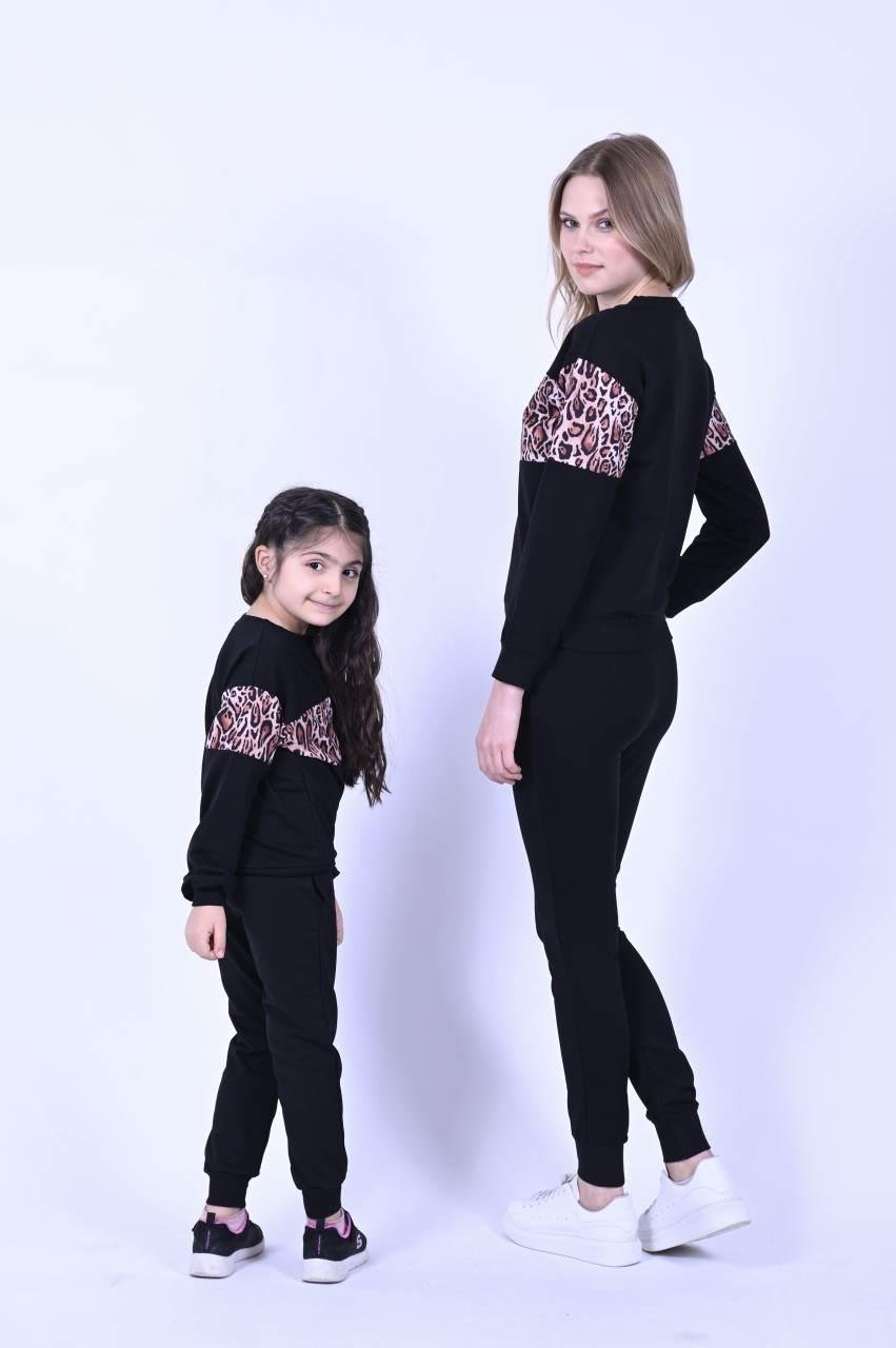 Leopar Detay Anne Eşofman Takımı 9568