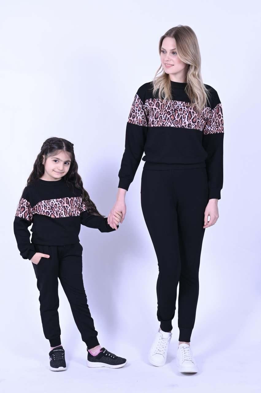 Leopar Detay Anne Eşofman Takımı 9568
