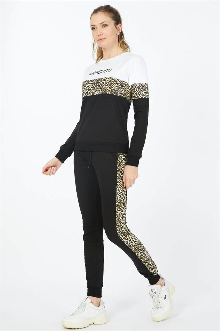 Leopar Detaylı Baskılı Eşofman Takımı 8751