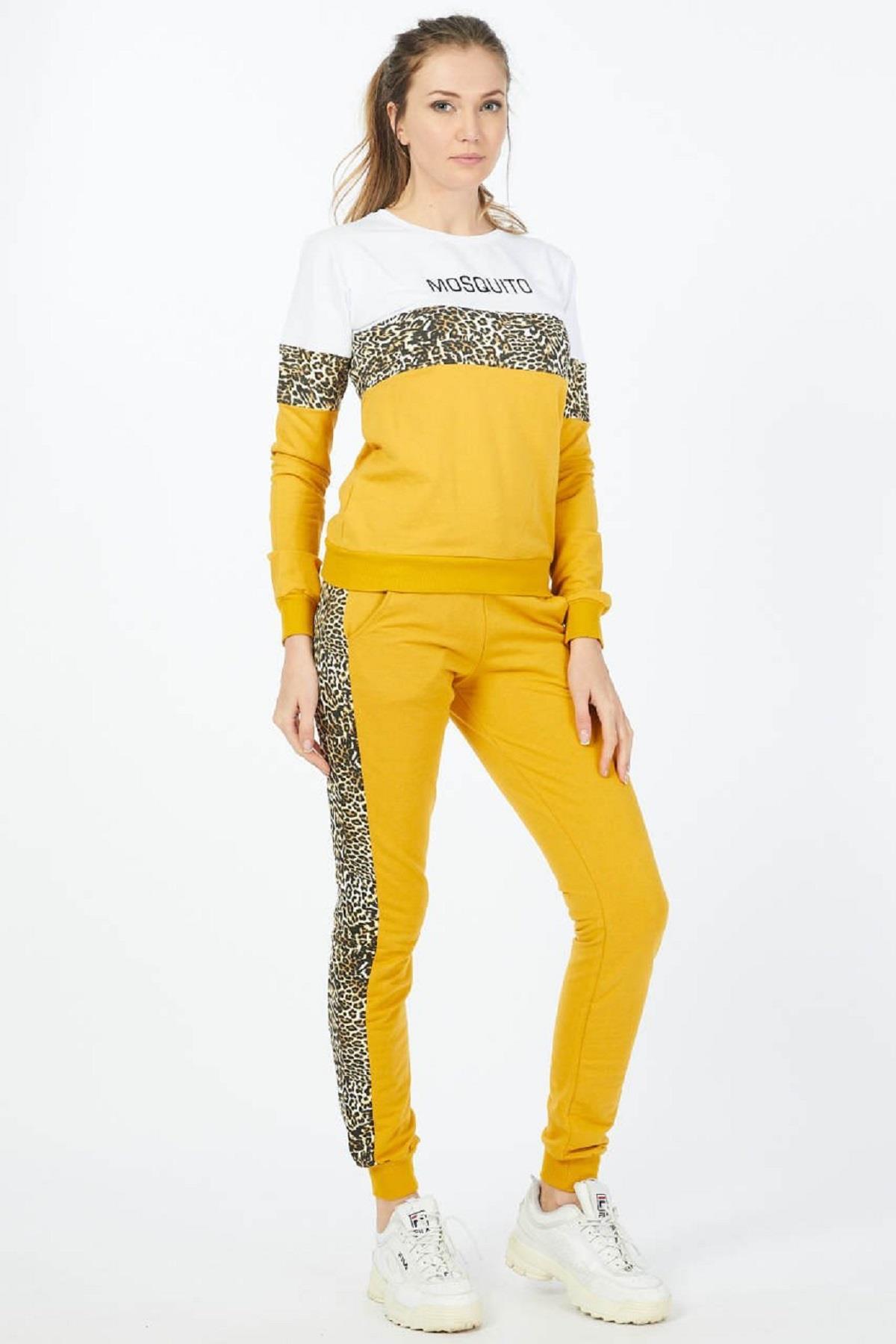 Leopar Detaylı Baskılı Eşofman Takımı 8751
