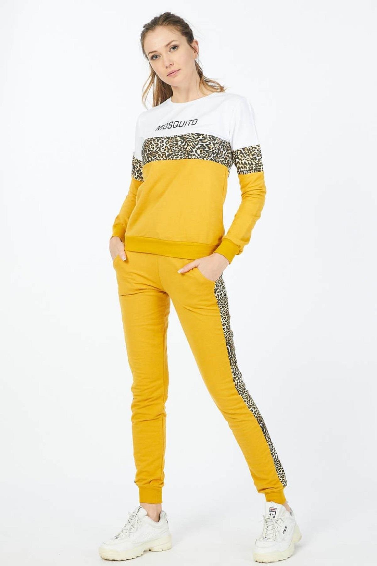 Leopar Detaylı Baskılı Eşofman Takımı 8751