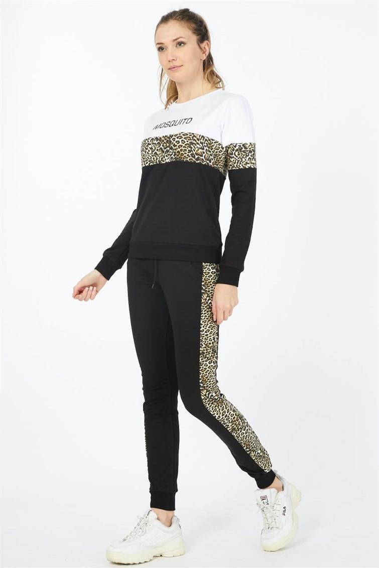 Leopar Detaylı Baskılı Eşofman Takımı 8751