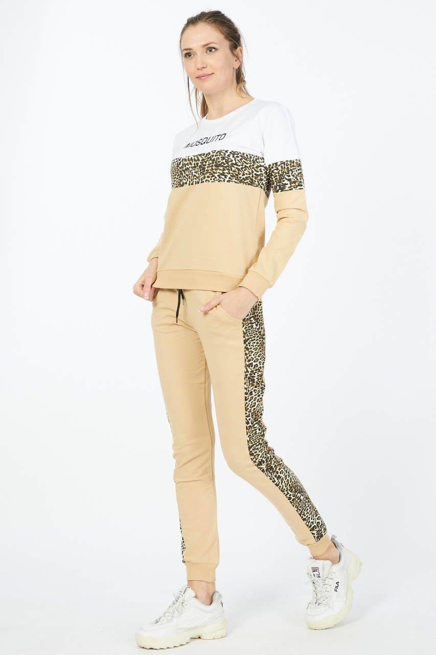 Leopar Detaylı Baskılı Eşofman Takımı 8751