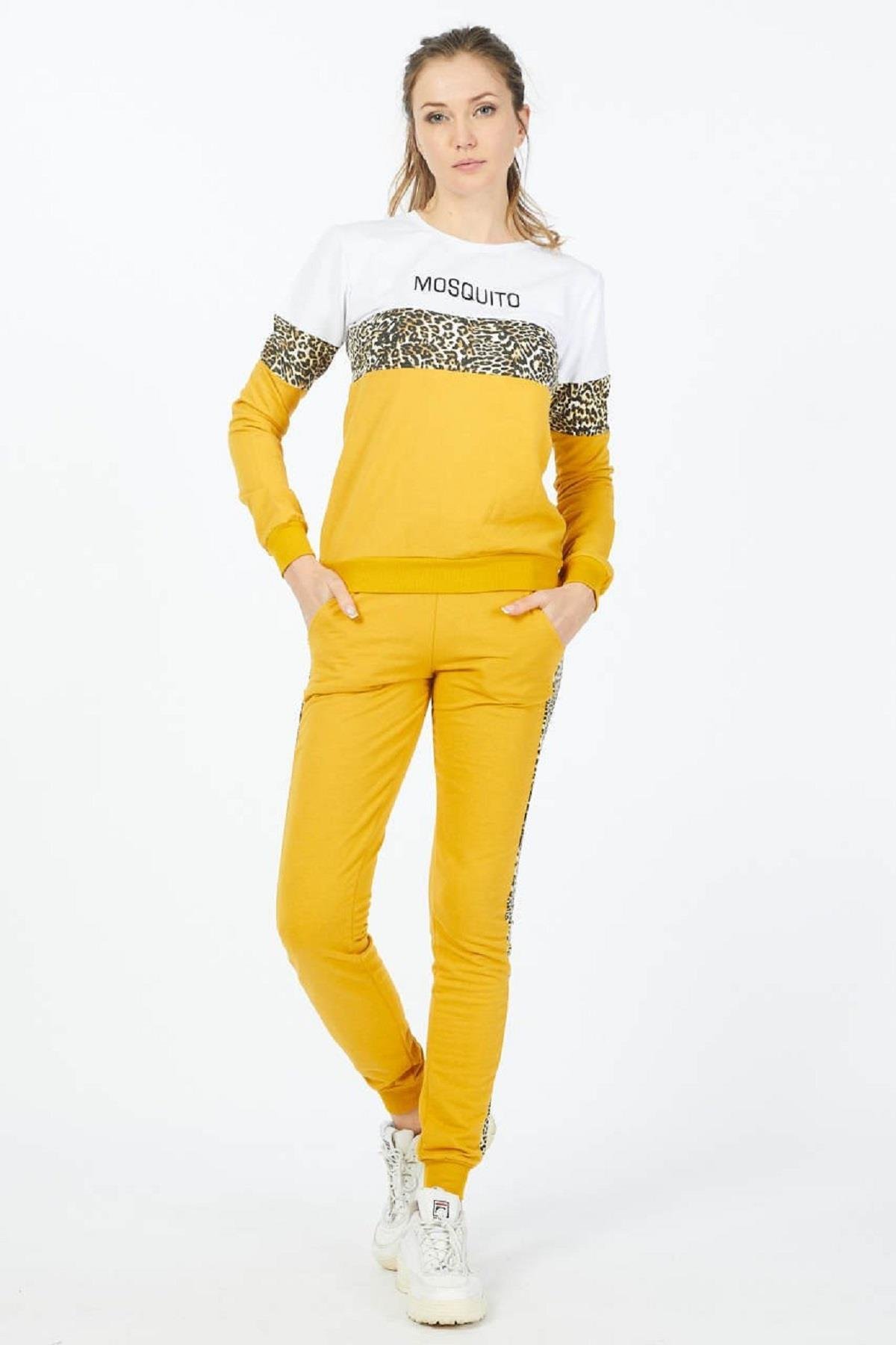 Leopar Detaylı Baskılı Eşofman Takımı 8751
