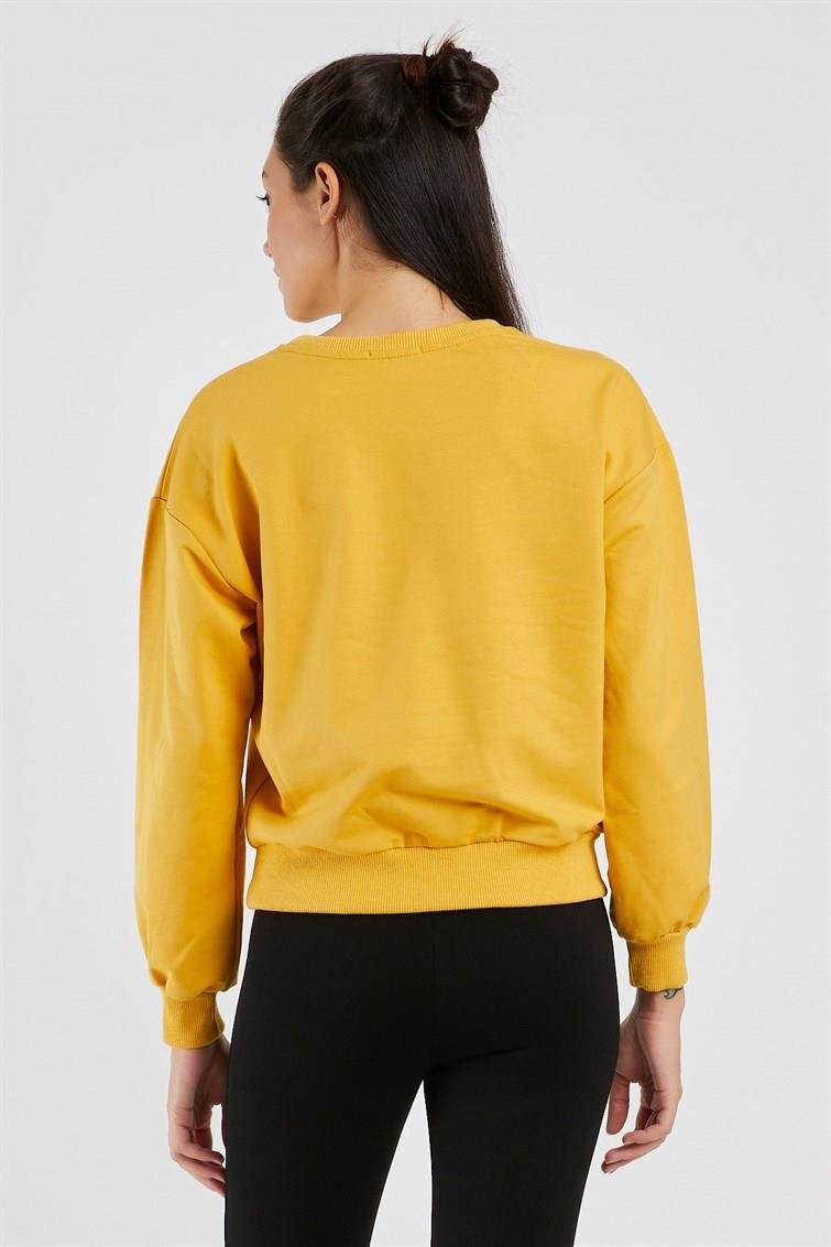 Magical Nakışlı Püsküllü Uzun Kollu Sweat 9099-1
