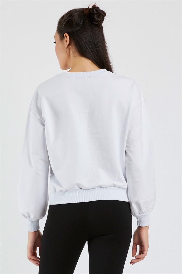 Magical Nakışlı Püsküllü Uzun Kollu Sweat 9099-1