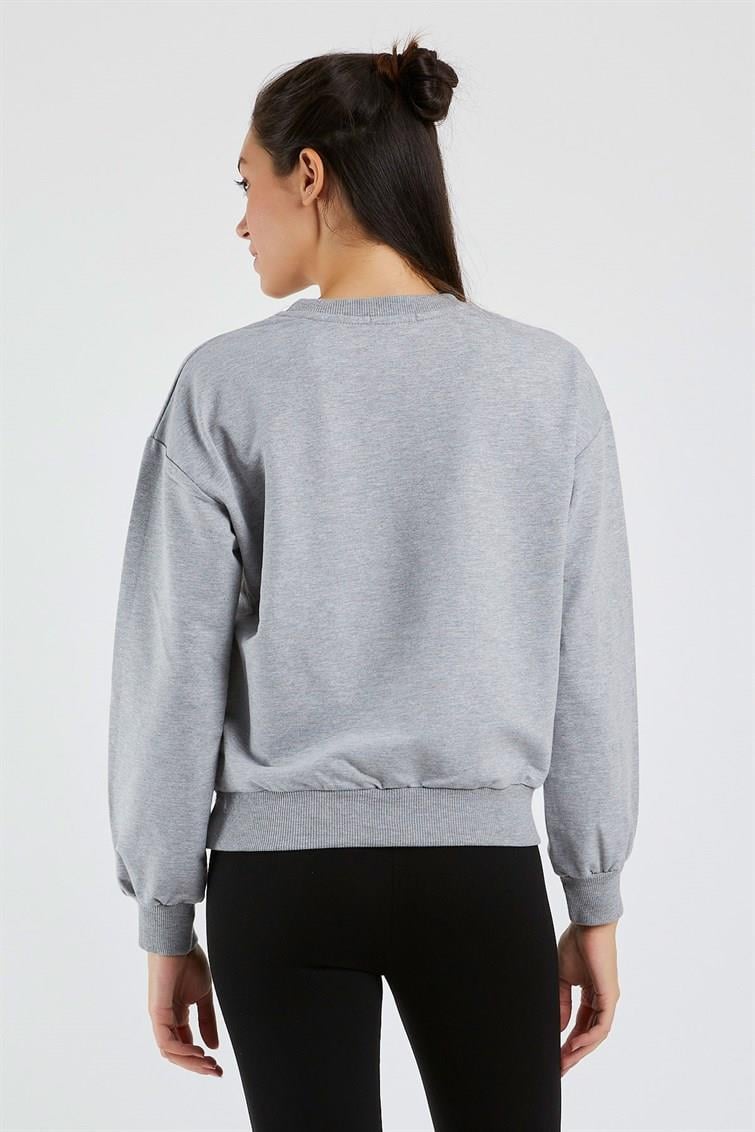 Magical Nakışlı Püsküllü Uzun Kollu Sweat 9099-1