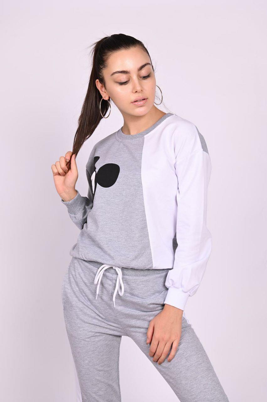 Micky Mouse Baskılı Uzun Kollu Eşofman Takımı 3041-22