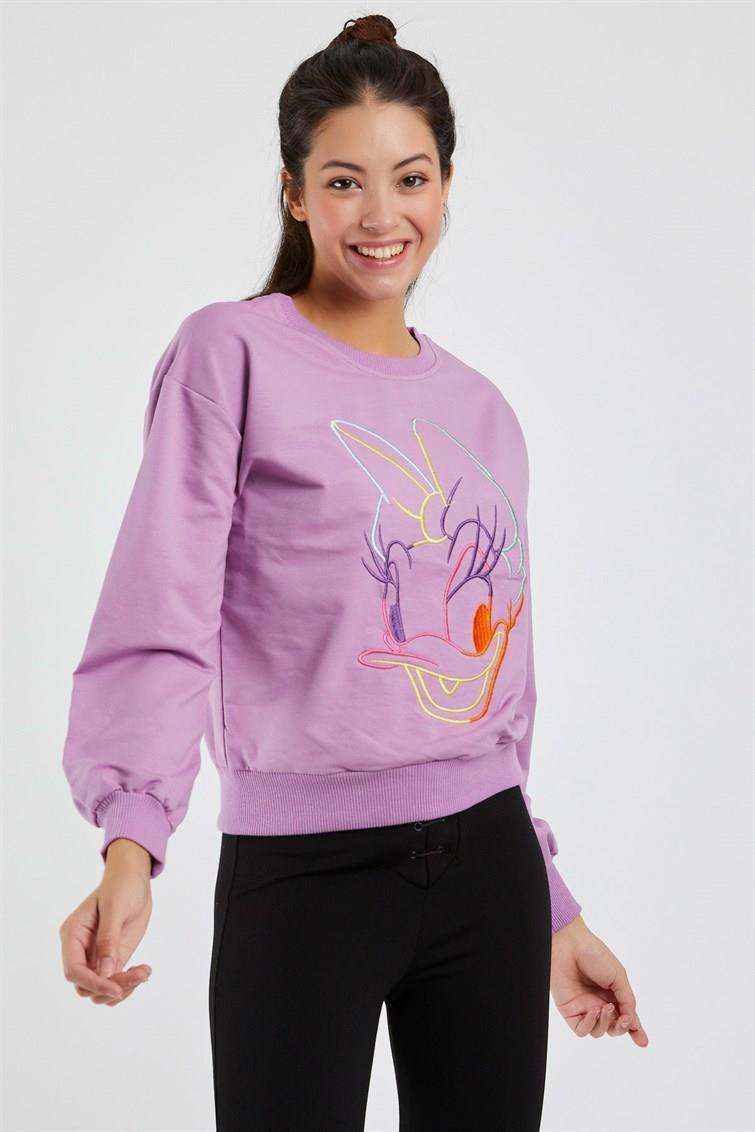 Ördek Nakışlı Uzun Kollu Sweat 9099