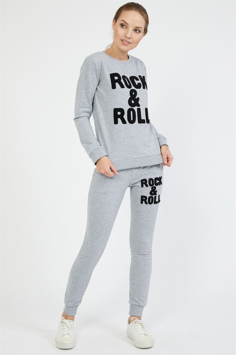 Rock&Roll Baskılı Eşofman Takımı