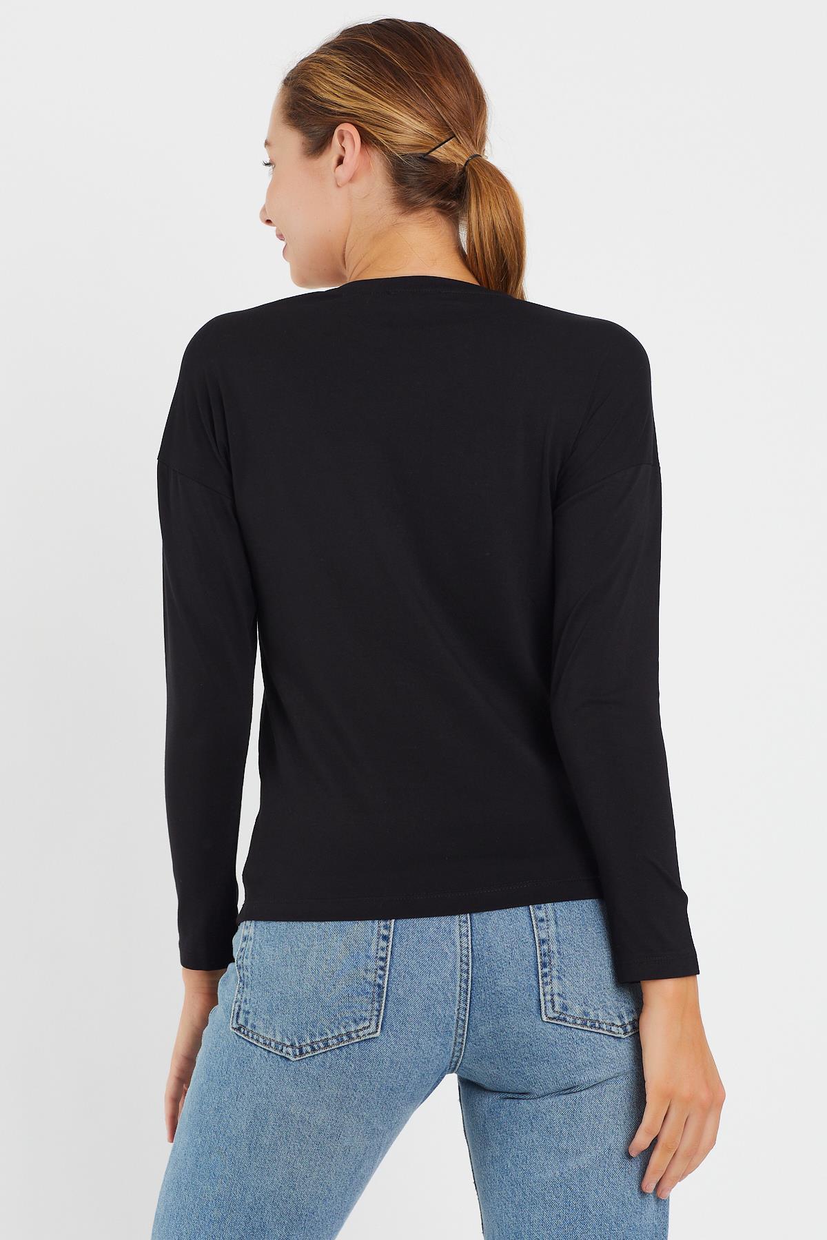 Taşlı Yaprak Detaylı Sweat 9130-2